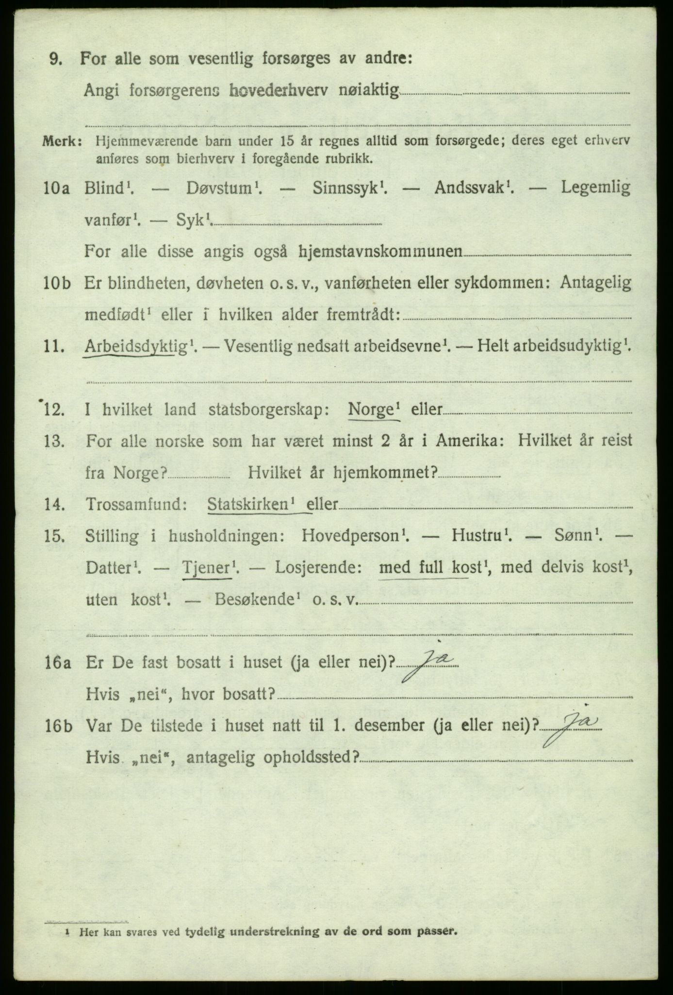 SAB, 1920 census for Hyllestad, 1920, p. 2805