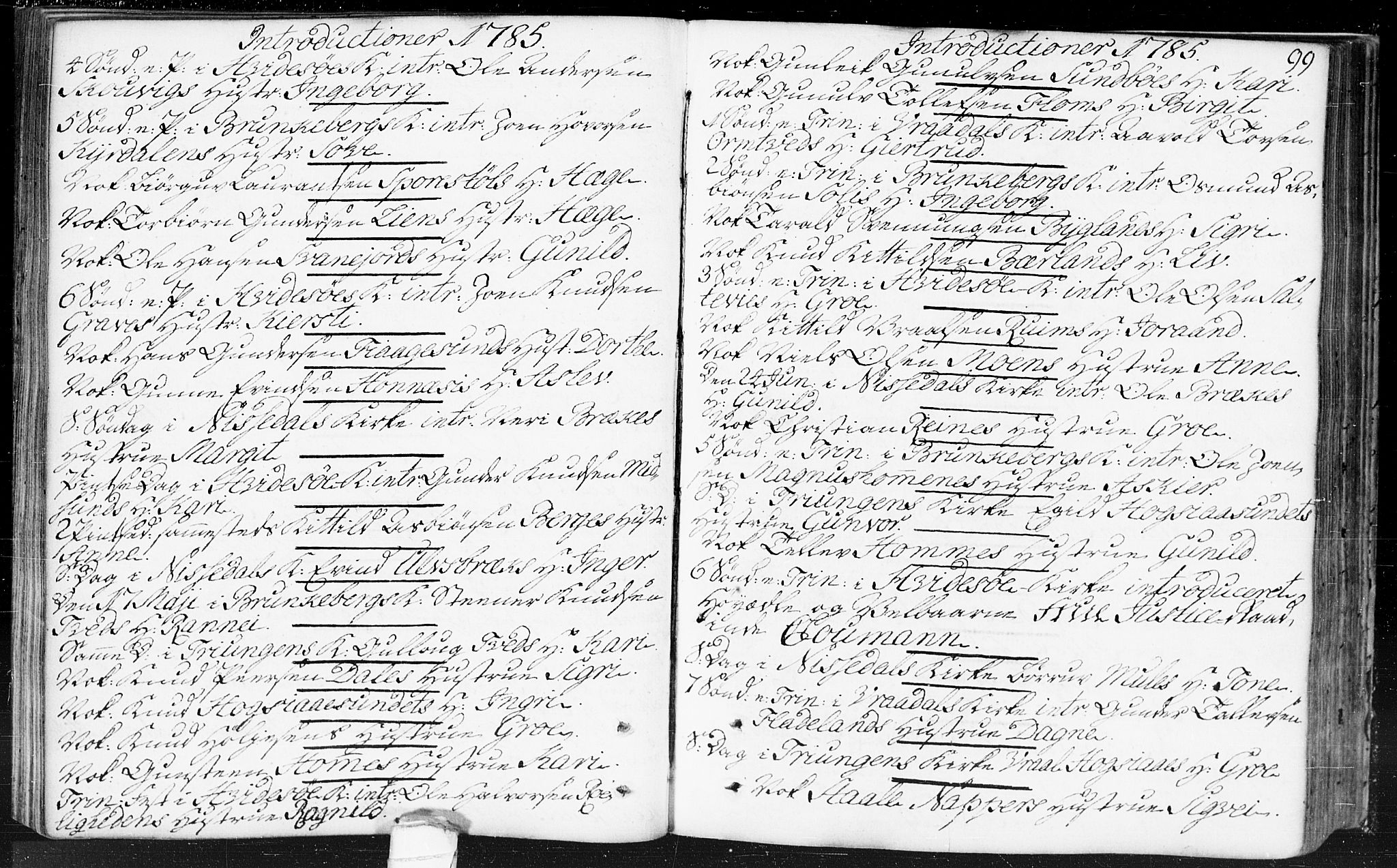 Kviteseid kirkebøker, SAKO/A-276/F/Fa/L0002: Parish register (official) no. I 2, 1773-1786, p. 99