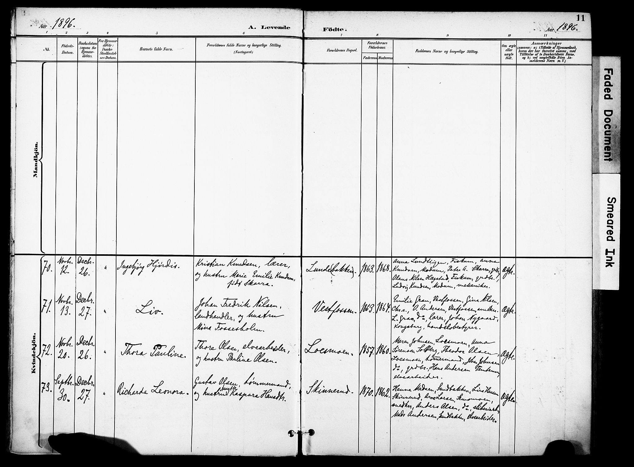 Eiker kirkebøker, AV/SAKO-A-4/F/Fb/L0003: Parish register (official) no. II 3, 1896-1942, p. 11