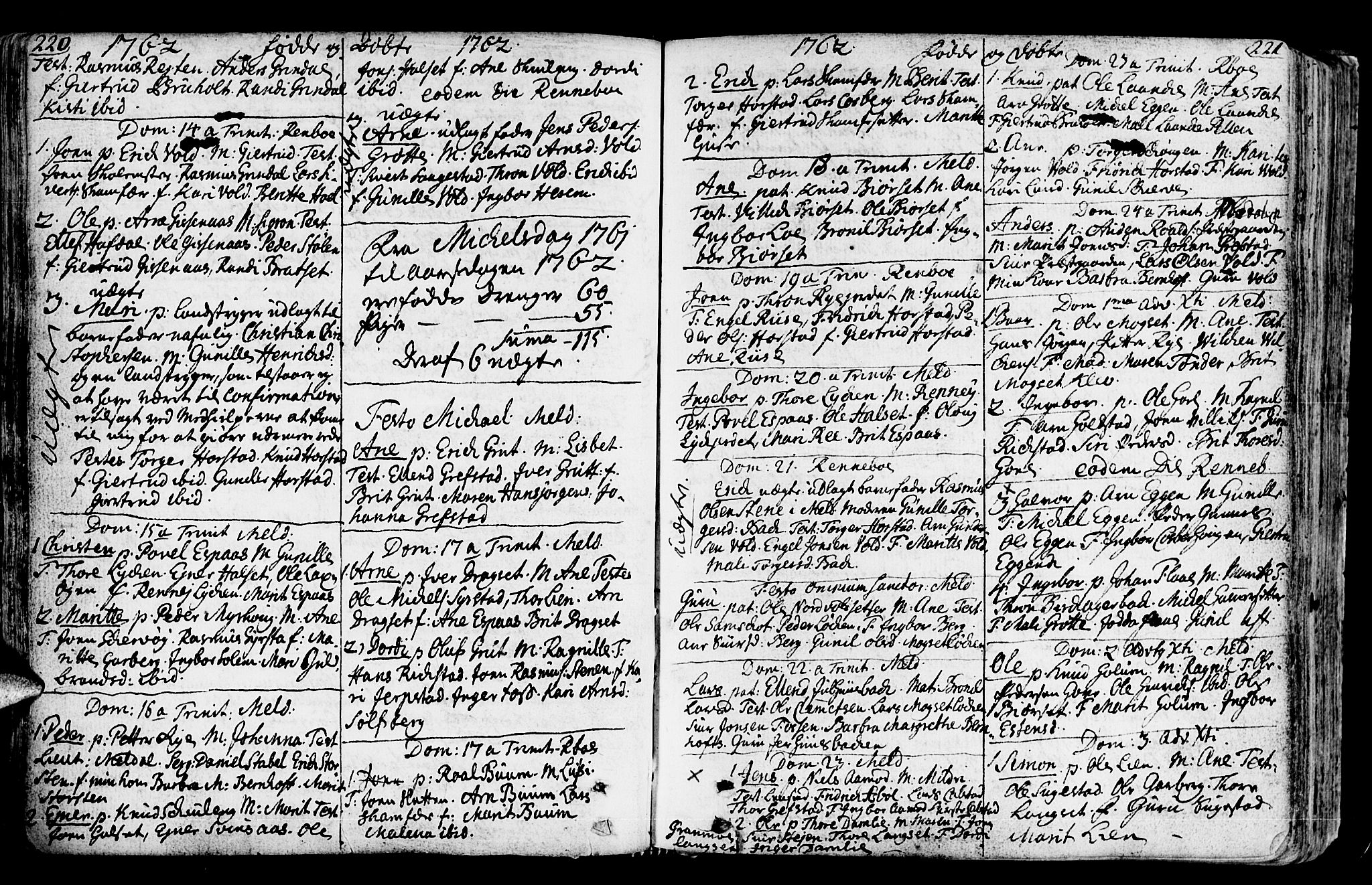 Ministerialprotokoller, klokkerbøker og fødselsregistre - Sør-Trøndelag, SAT/A-1456/672/L0851: Parish register (official) no. 672A04, 1751-1775, p. 220-221