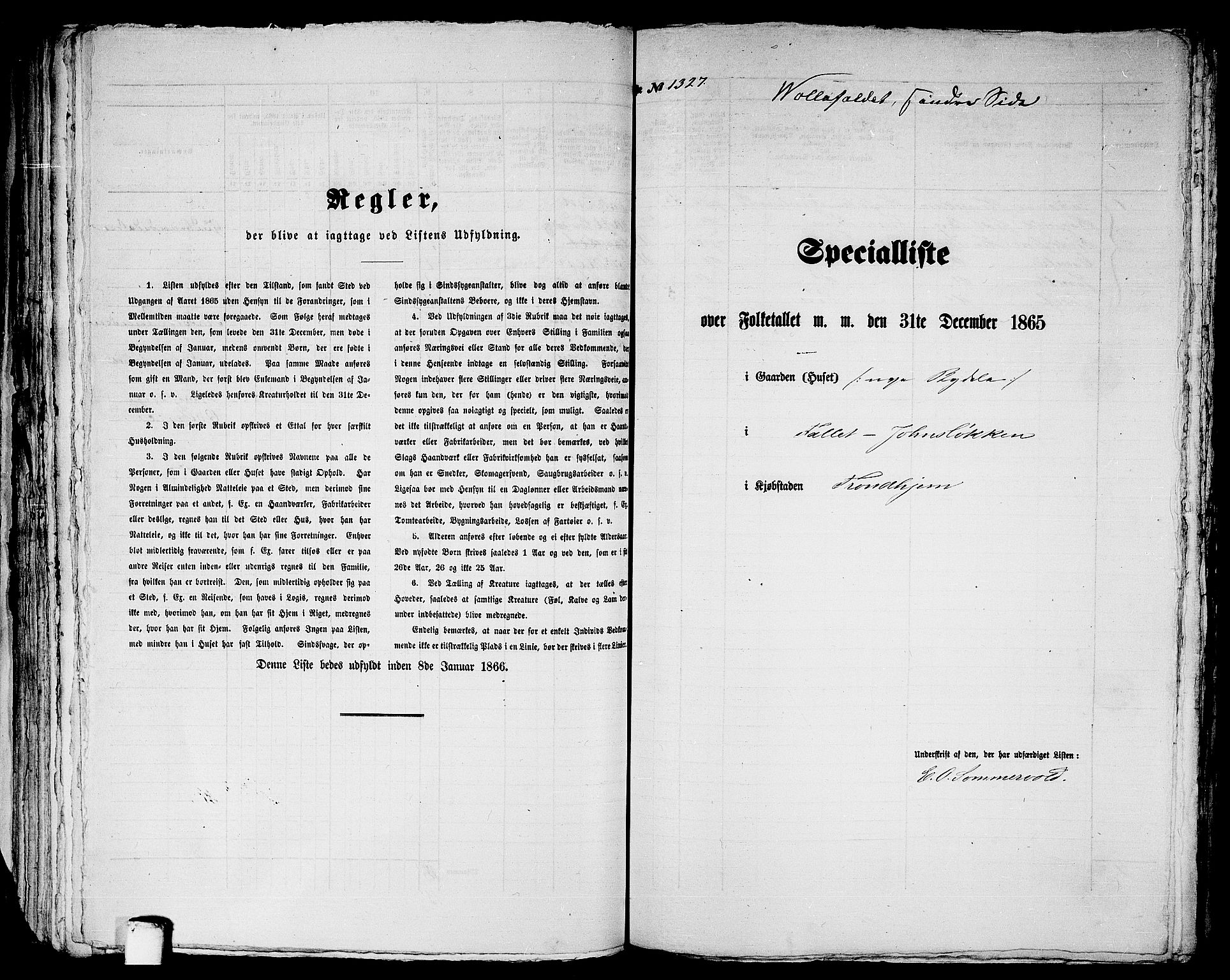 RA, 1865 census for Trondheim, 1865, p. 2753