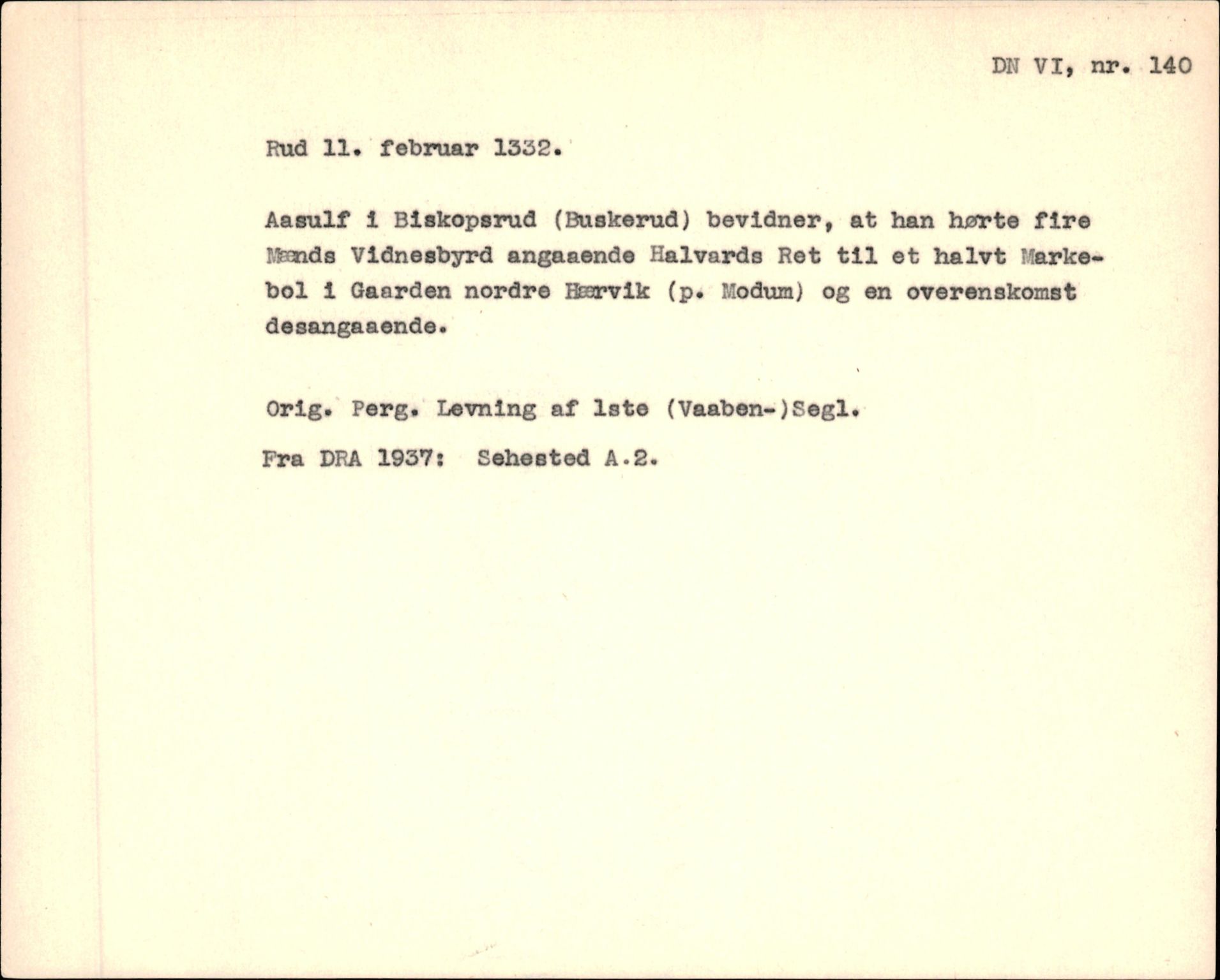 Riksarkivets diplomsamling, AV/RA-EA-5965/F35/F35f/L0001: Regestsedler: Diplomer fra DRA 1937 og 1996, p. 219