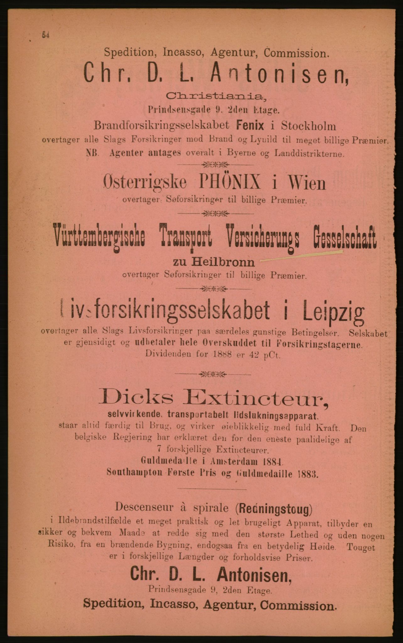 Kristiania/Oslo adressebok, PUBL/-, 1891, p. 54