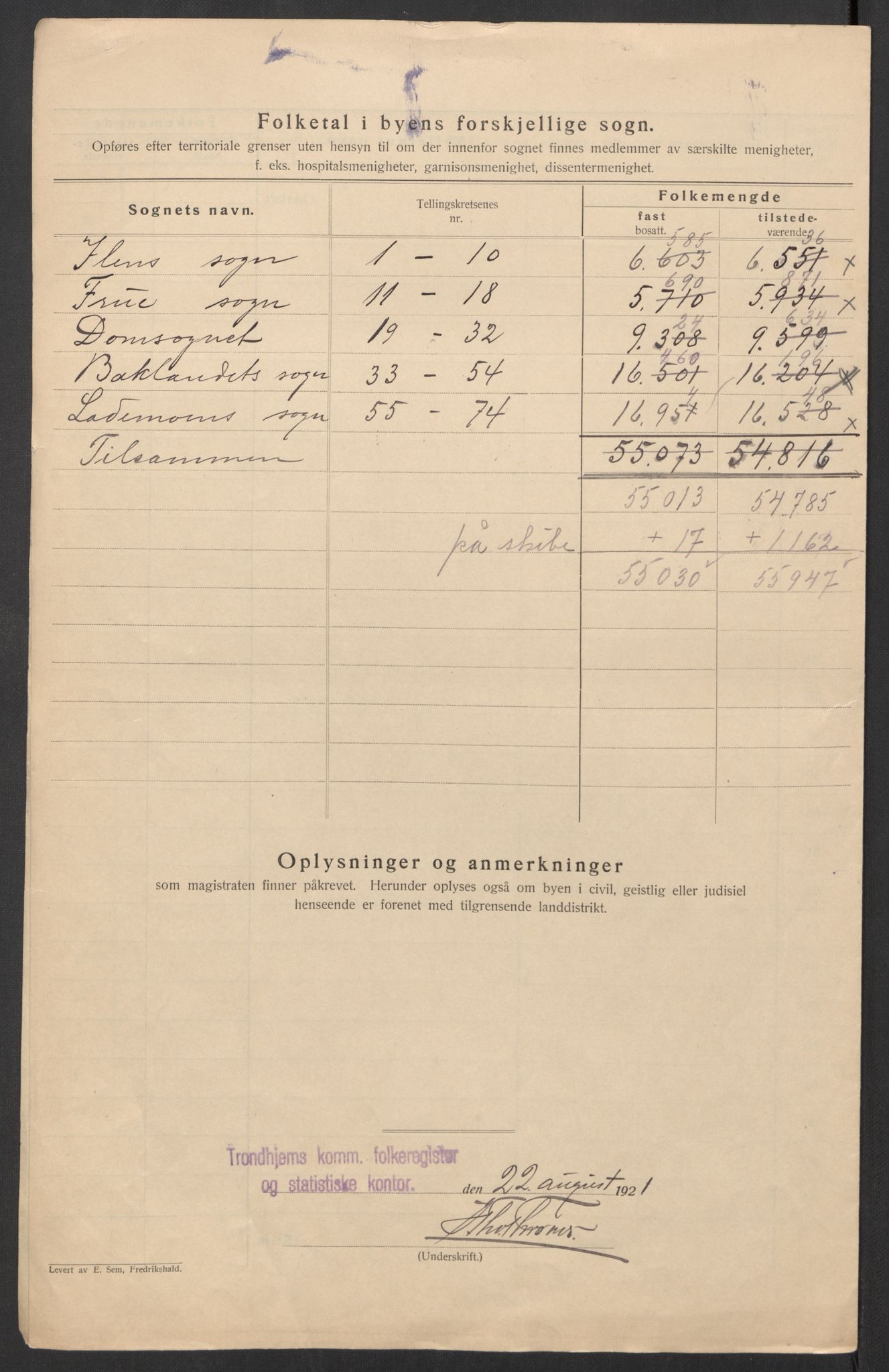 SAT, 1920 census for Trondheim, 1920, p. 7