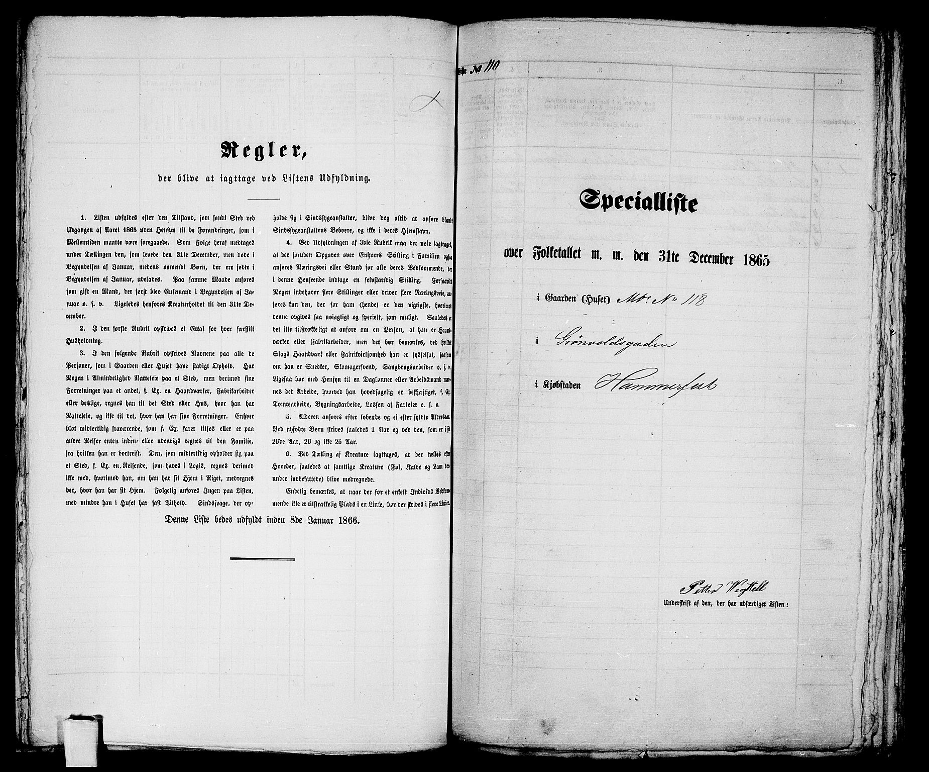 RA, 1865 census for Hammerfest/Hammerfest, 1865, p. 227