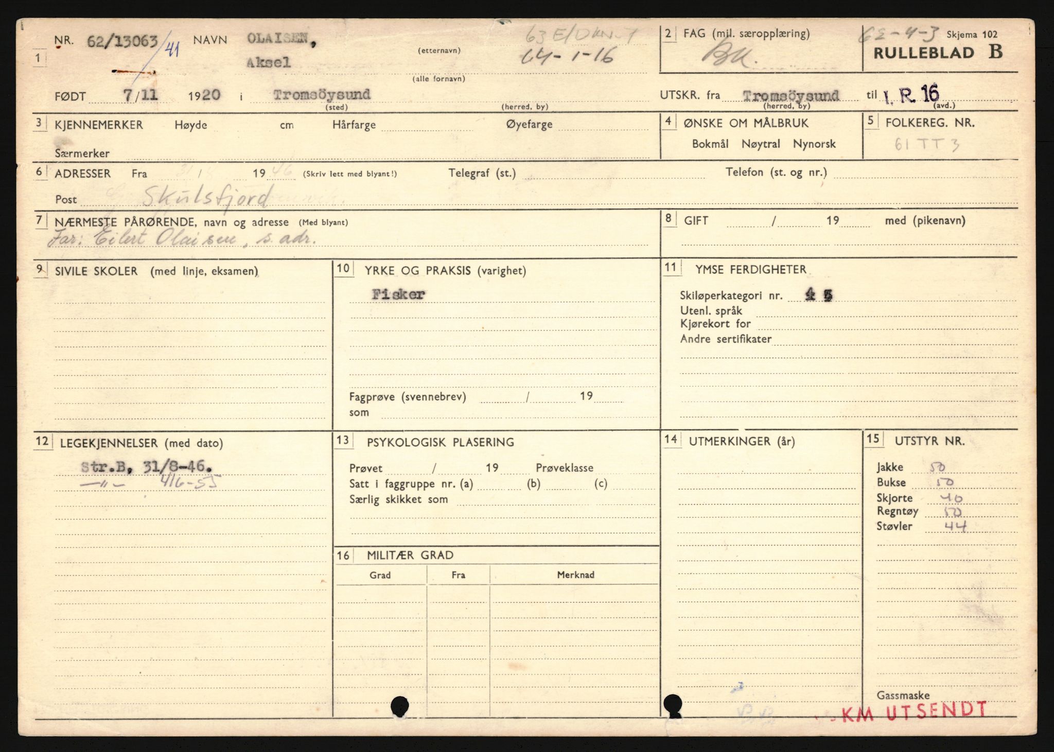 Forsvaret, Troms infanteriregiment nr. 16, AV/RA-RAFA-3146/P/Pa/L0024/0002: Rulleblad / Rulleblad for regimentets menige mannskaper, årsklasse 1941, 1941, p. 366