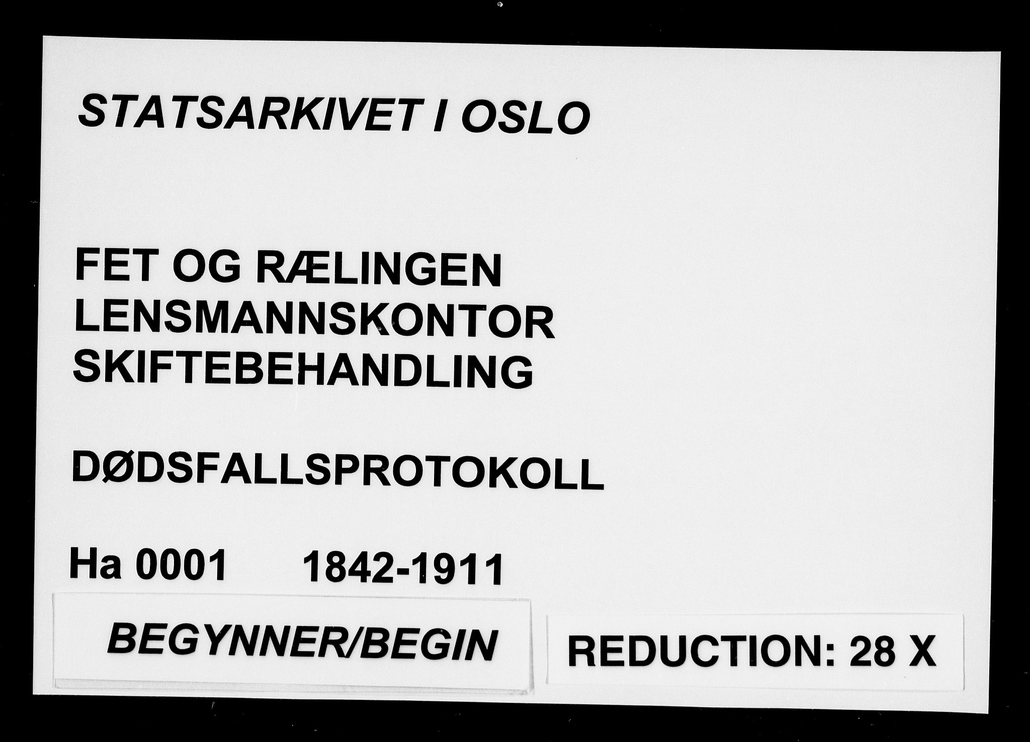 Fet og Rælingen lensmannskontor, SAO/A-10769/H/Ha/L0001: Dødsfallsprotokoll, 1842-1911