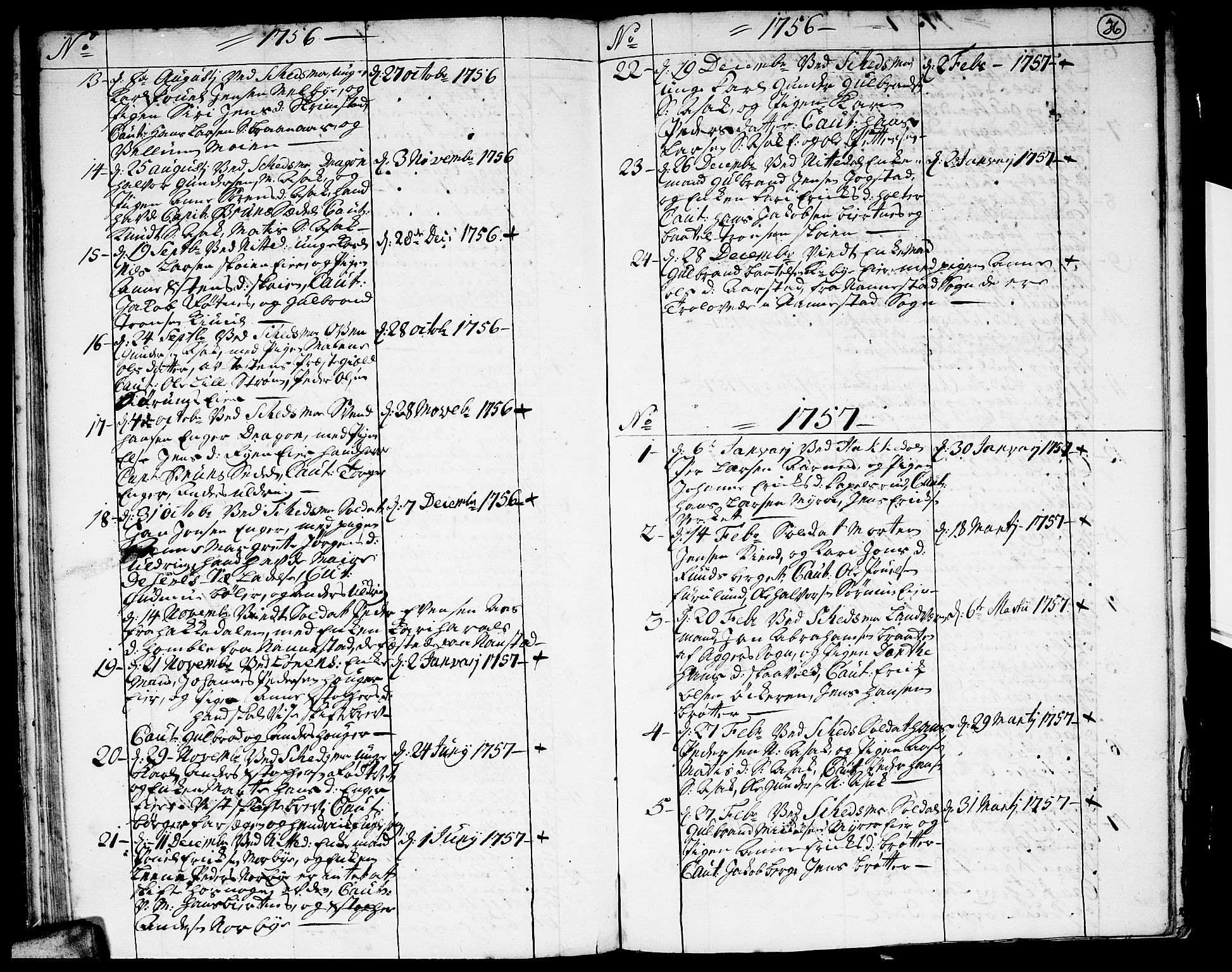 Skedsmo prestekontor Kirkebøker, SAO/A-10033a/F/Fa/L0004: Parish register (official) no. I 4, 1737-1768, p. 36