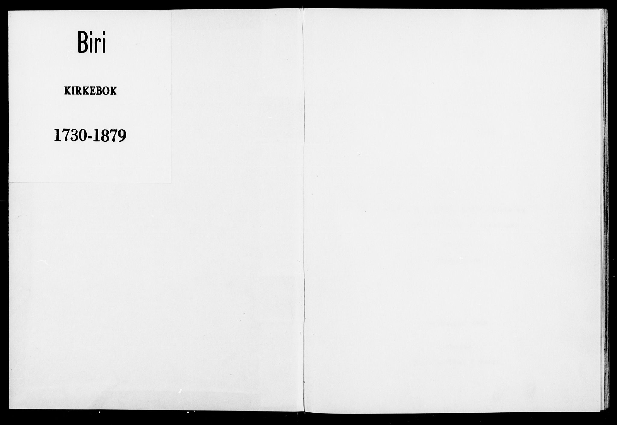 Biri prestekontor, AV/SAH-PREST-096/H/Ha/Haa/L000A: Parish register transcript no. A, 1730-1879