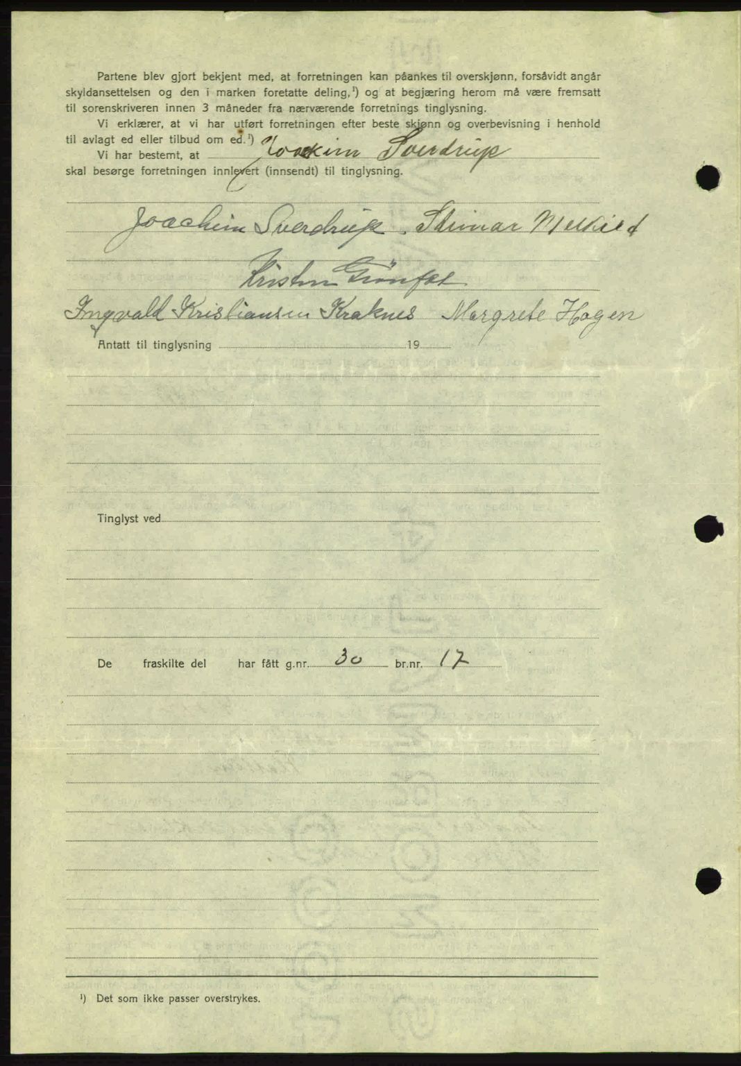 Romsdal sorenskriveri, AV/SAT-A-4149/1/2/2C: Mortgage book no. A12, 1942-1942, Diary no: : 1222/1942