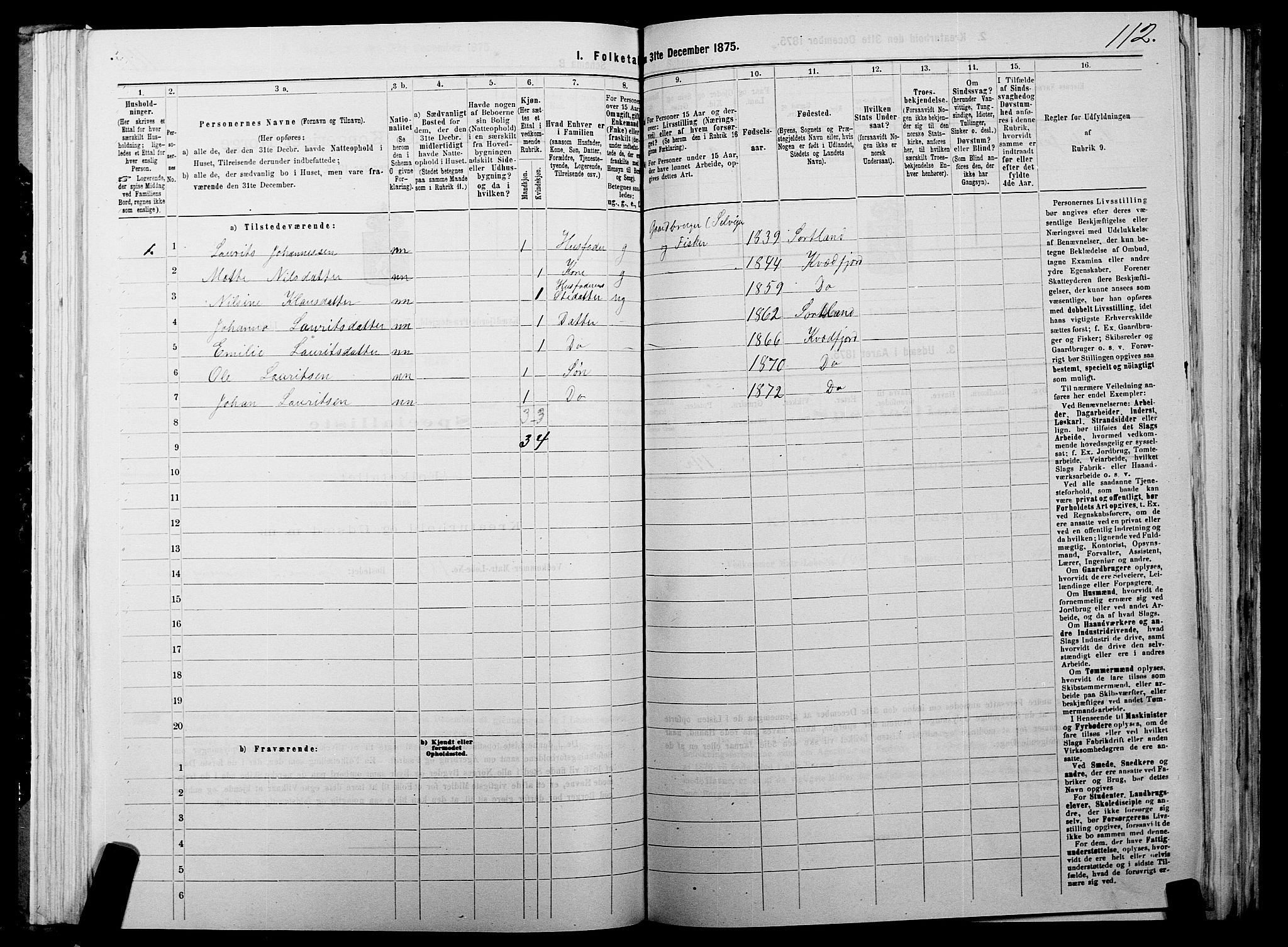 SATØ, 1875 census for 1911P Kvæfjord, 1875, p. 3112