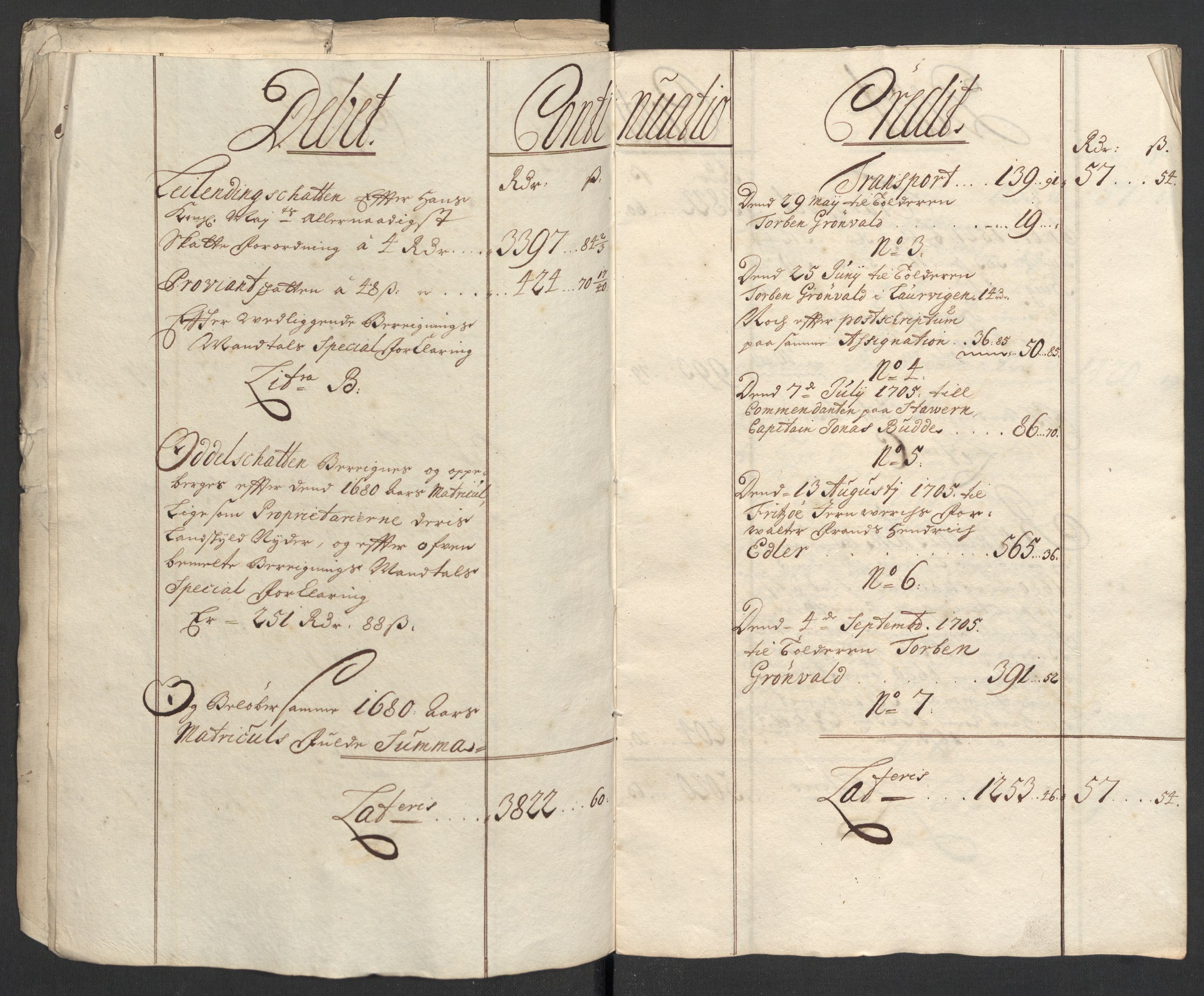 Rentekammeret inntil 1814, Reviderte regnskaper, Fogderegnskap, AV/RA-EA-4092/R33/L1978: Fogderegnskap Larvik grevskap, 1704-1705, p. 250