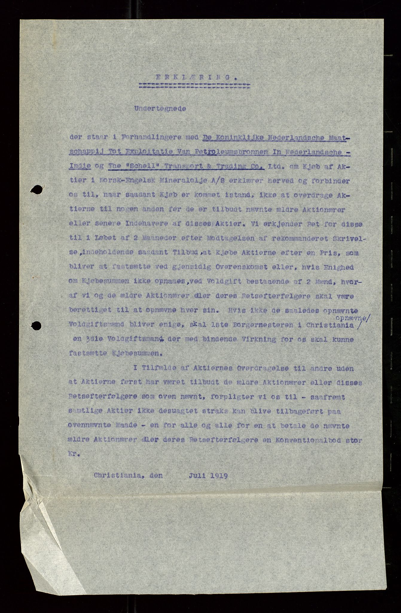 Pa 1521 - A/S Norske Shell, AV/SAST-A-101915/E/Ea/Eaa/L0007: Sjefskorrespondanse, 1919, p. 5