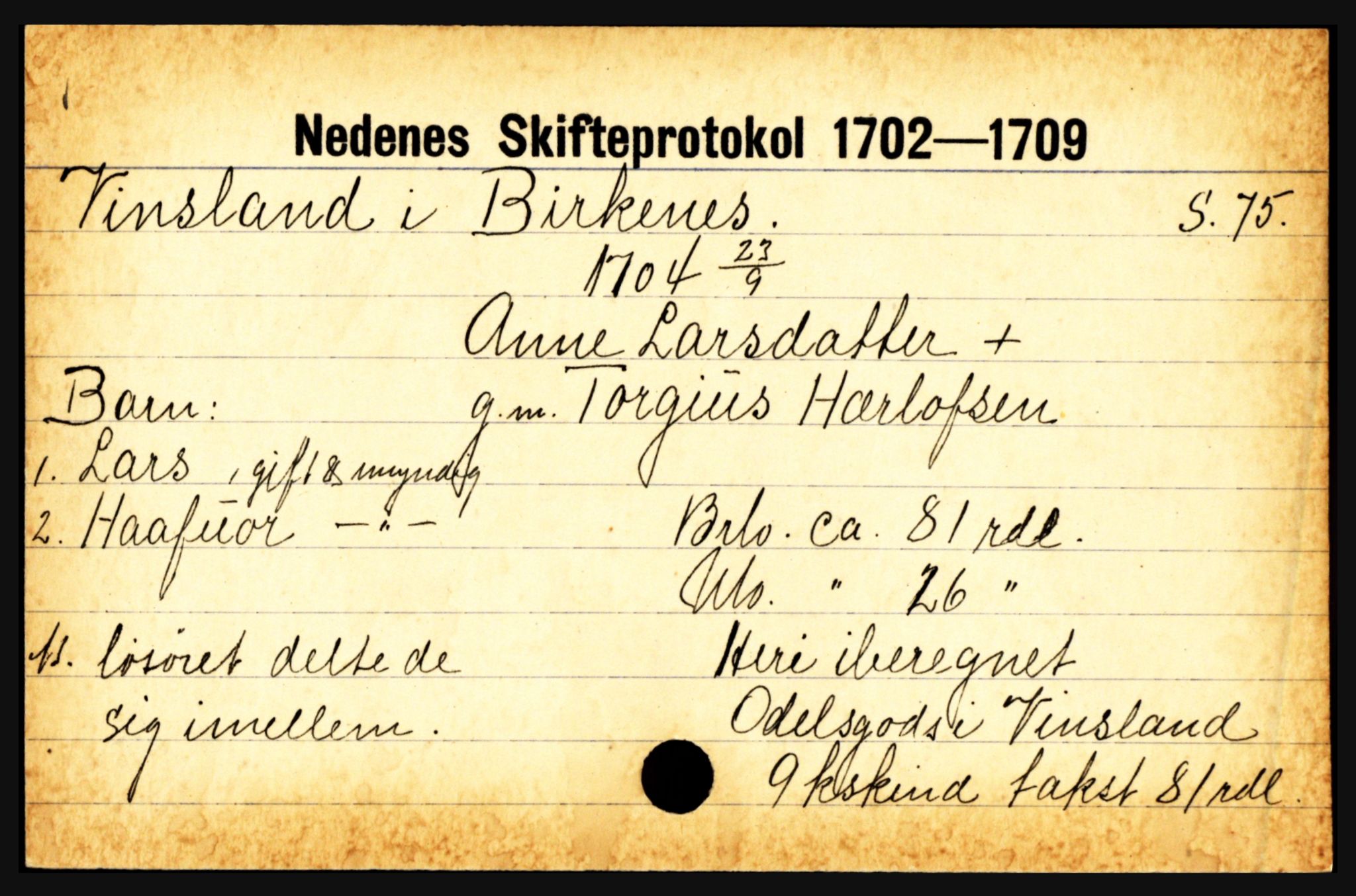 Nedenes sorenskriveri før 1824, AV/SAK-1221-0007/H, p. 33169