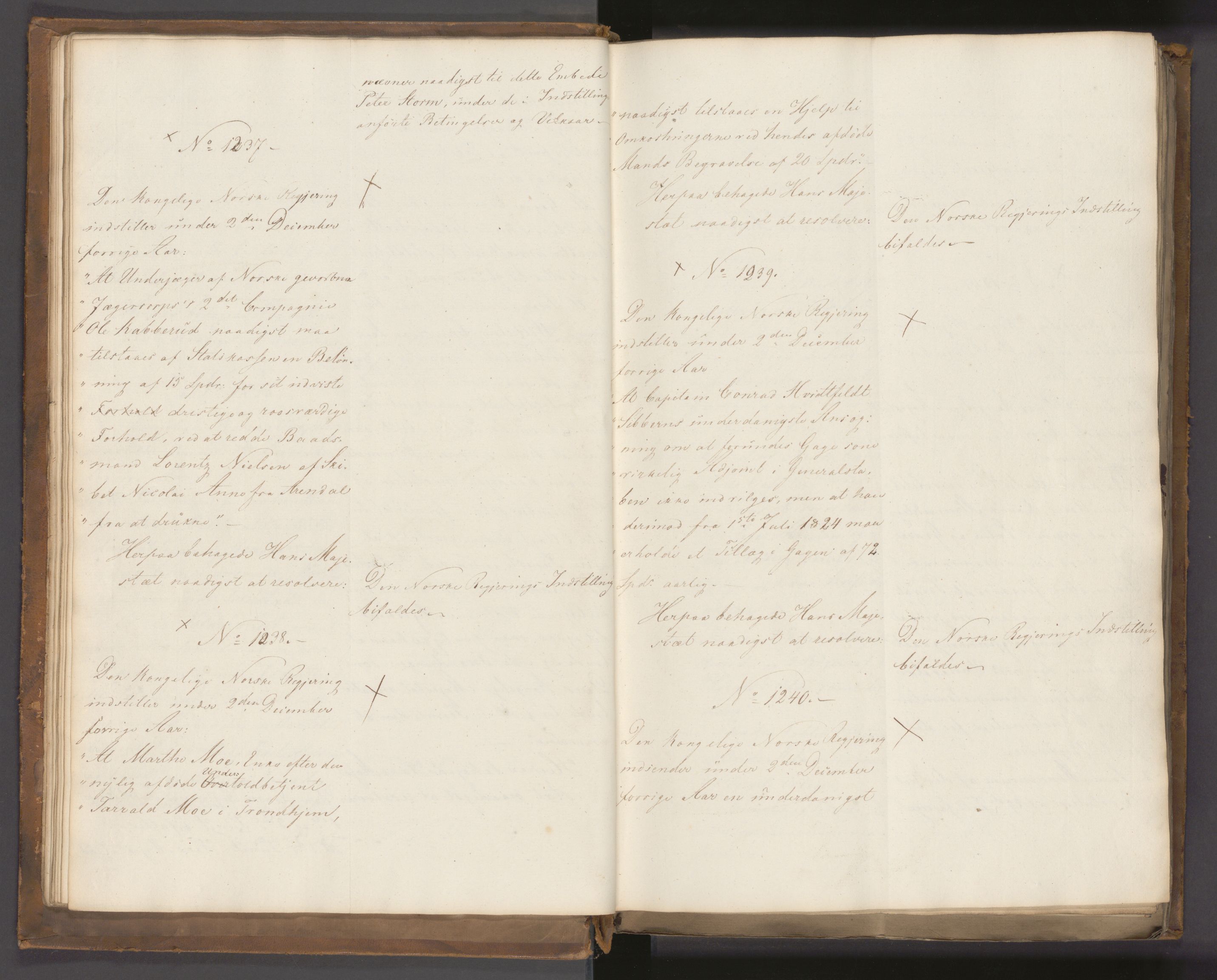 Statsrådssekretariatet, AV/RA-S-1001/A/Ab/L0022: Kgl. res. nr. 1210-1721, 1. halvår, 1826