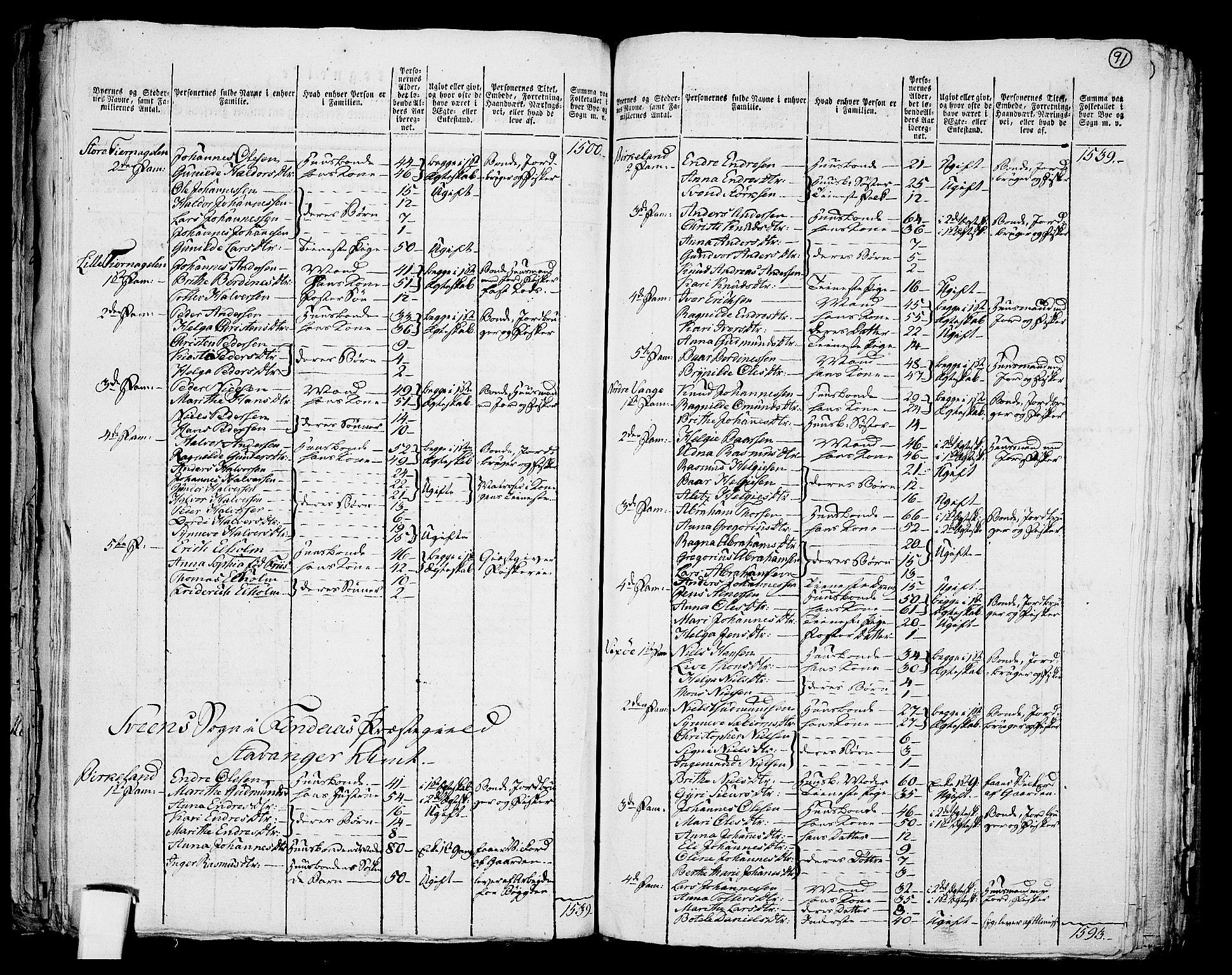 RA, 1801 census for 1218P Finnås, 1801, p. 90b-91a