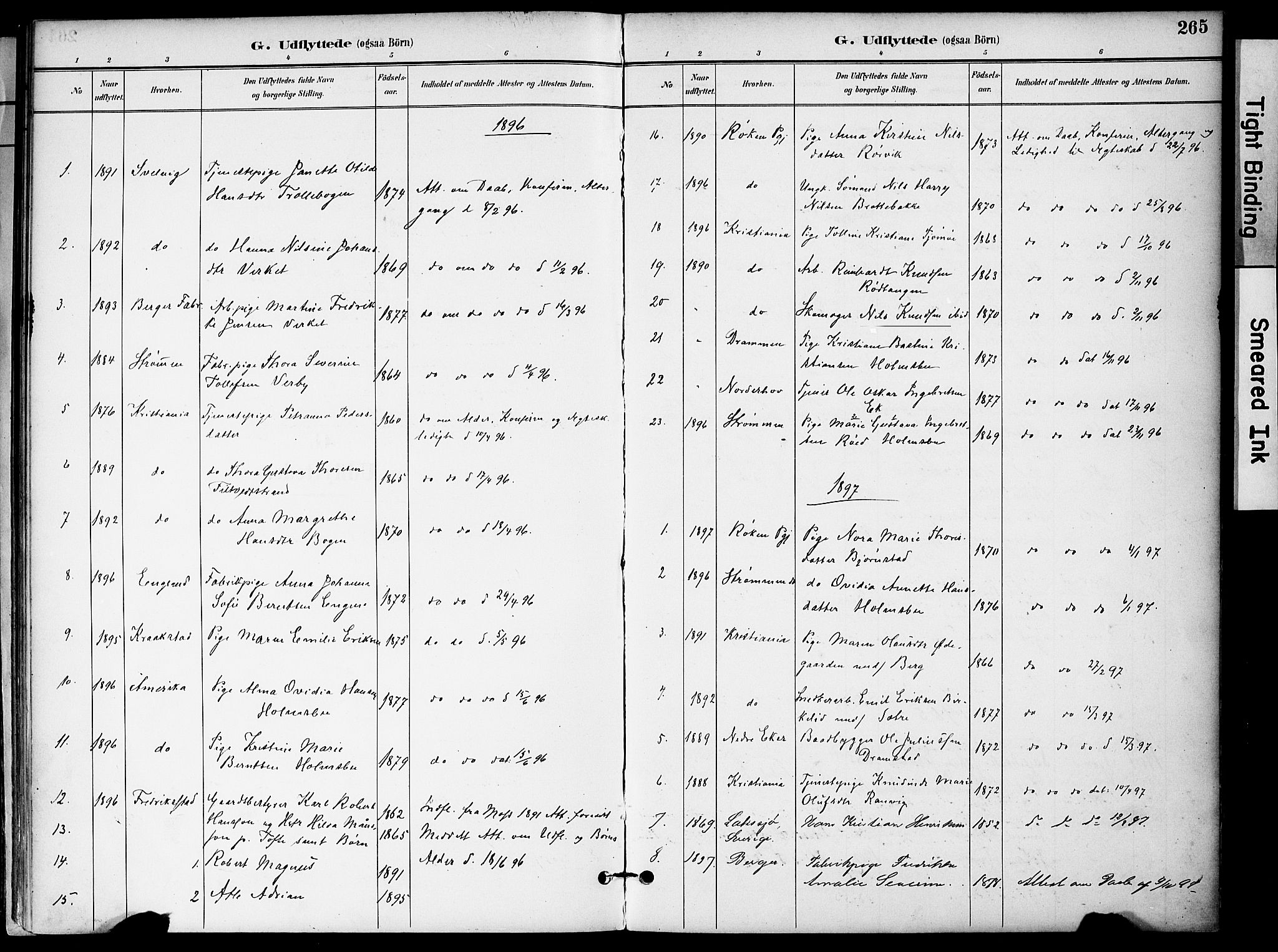 Hurum kirkebøker, SAKO/A-229/F/Fa/L0015: Parish register (official) no. 15, 1896-1908, p. 265