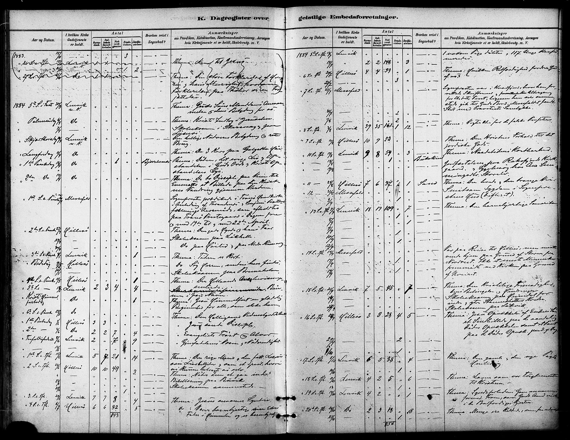 Lenvik sokneprestembete, AV/SATØ-S-1310/H/Ha/Haa/L0011kirke: Parish register (official) no. 11, 1880-1889