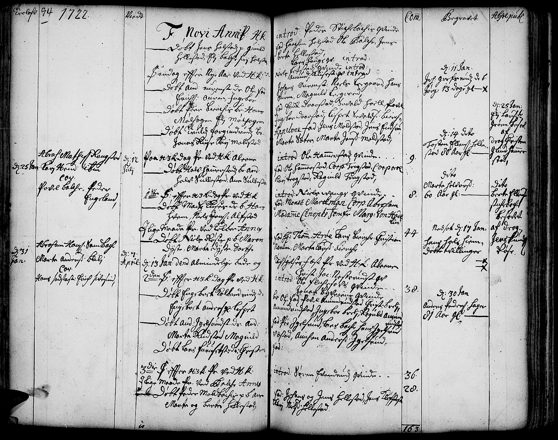 Toten prestekontor, SAH/PREST-102/H/Ha/Haa/L0002: Parish register (official) no. 2, 1714-1732, p. 94