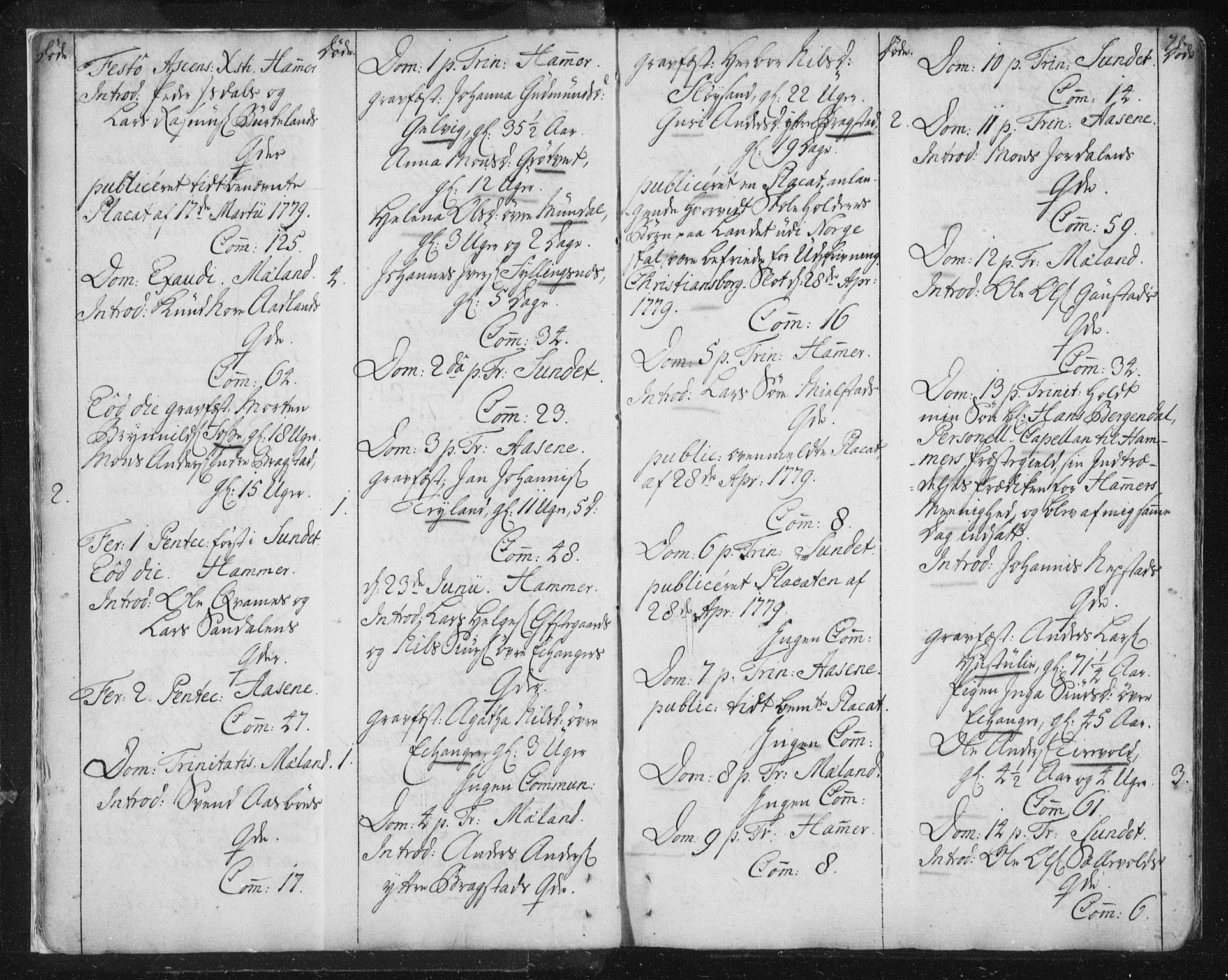 Hamre sokneprestembete, AV/SAB-A-75501/H/Ha/Haa/Haaa/L0008: Parish register (official) no. A 8, 1778-1804, p. 7