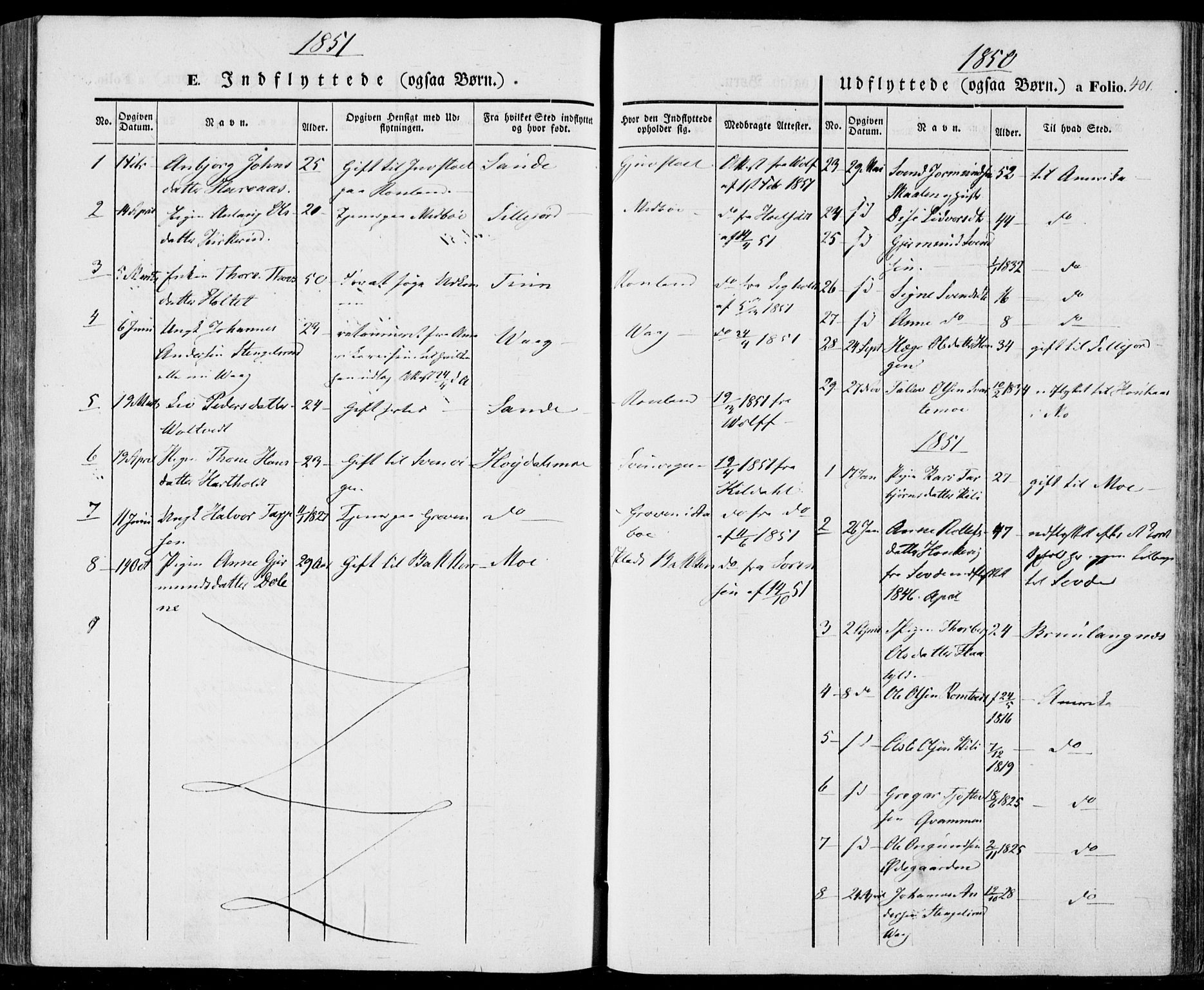 Vinje kirkebøker, SAKO/A-312/F/Fa/L0004: Parish register (official) no. I 4, 1843-1869, p. 401