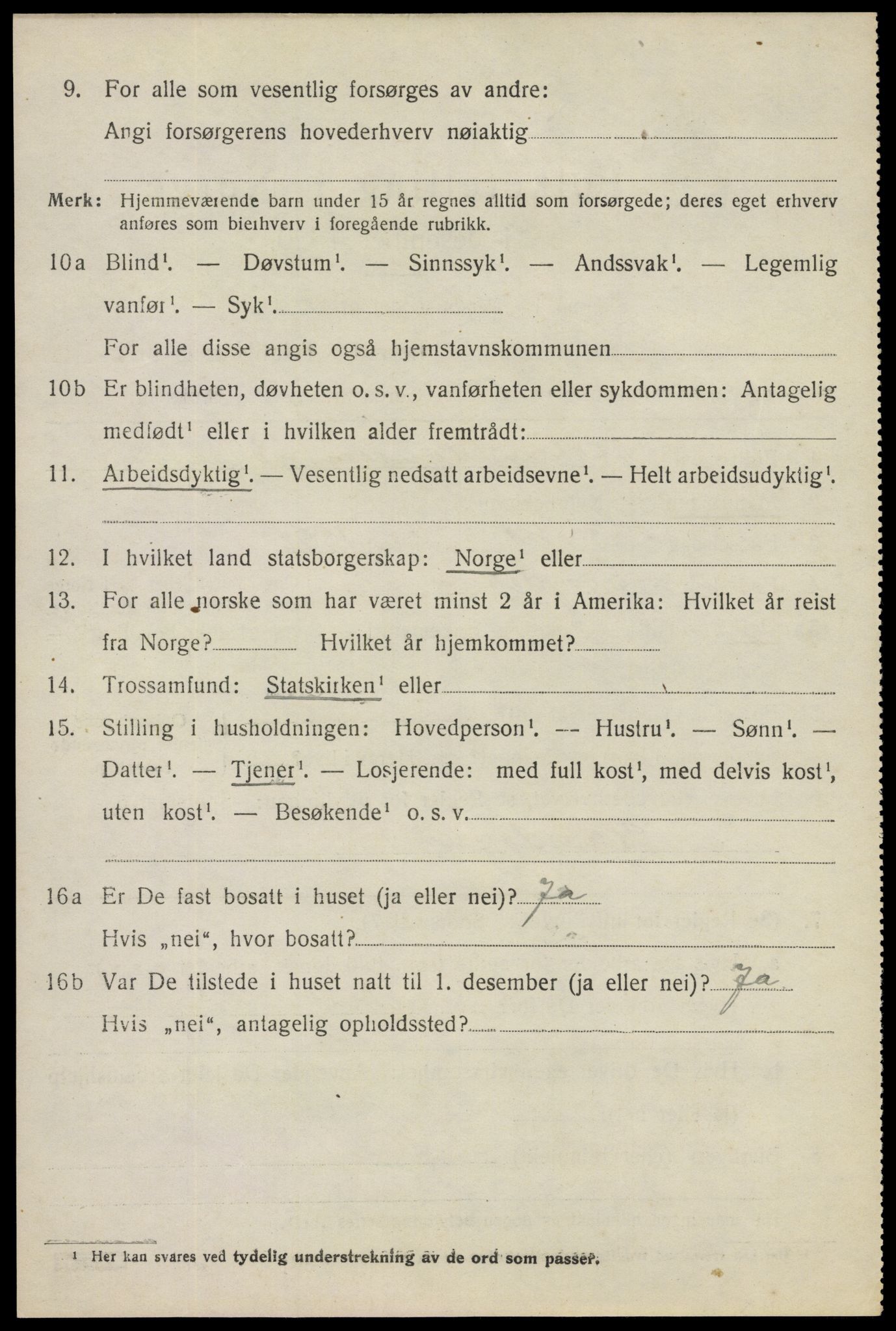 SAO, 1920 census for Spydeberg, 1920, p. 6918