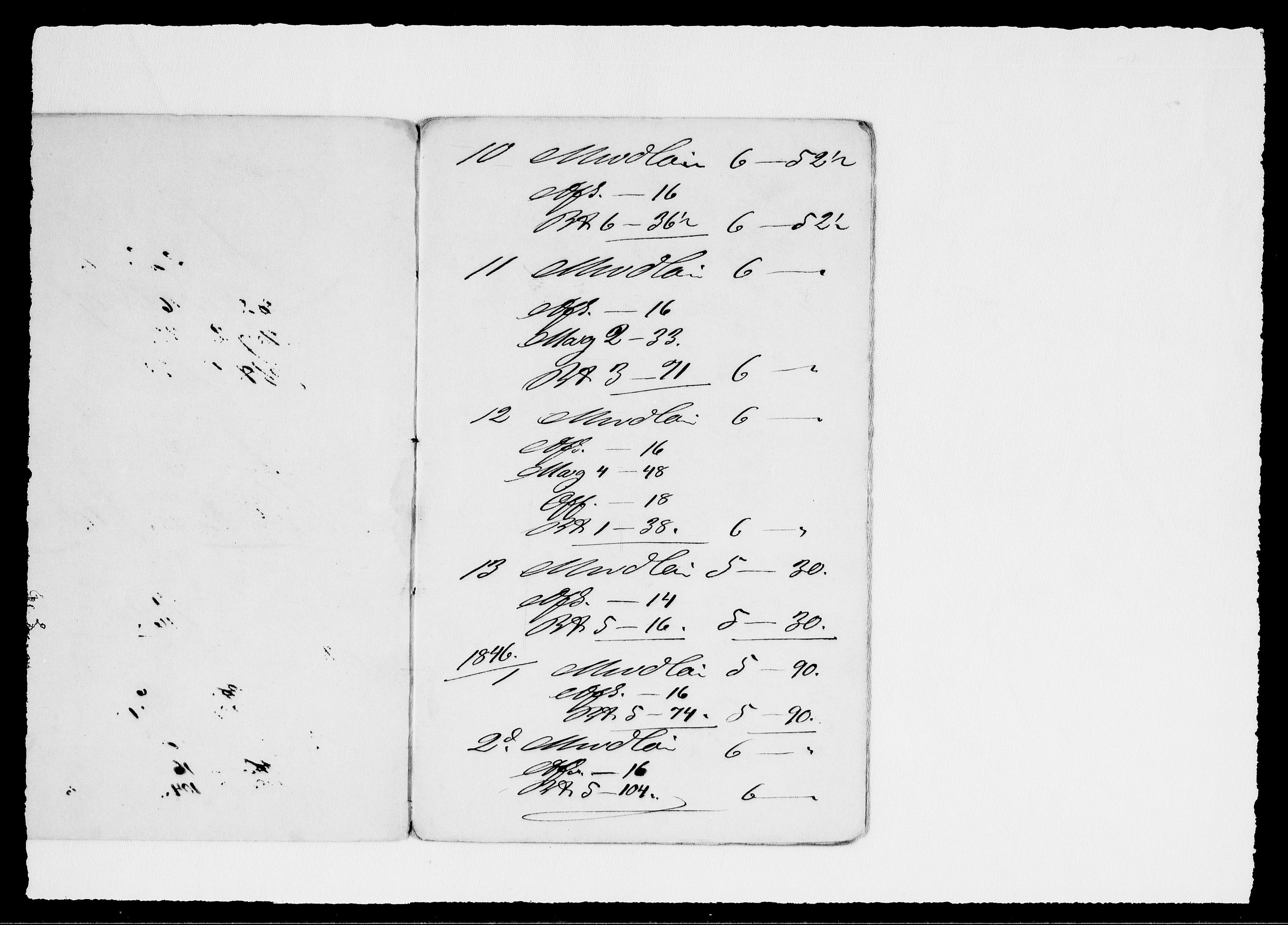 Modums Blaafarveværk, RA/PA-0157/G/Gd/Gdd/L0300/0001: -- / Lønnebøker for arbeiderne Ang. kjørsler og leveranser:  Contra-Bog for Thorsten Thoresen, Contra-Bog for Reier B. Jahr, 1845-1849, p. 3
