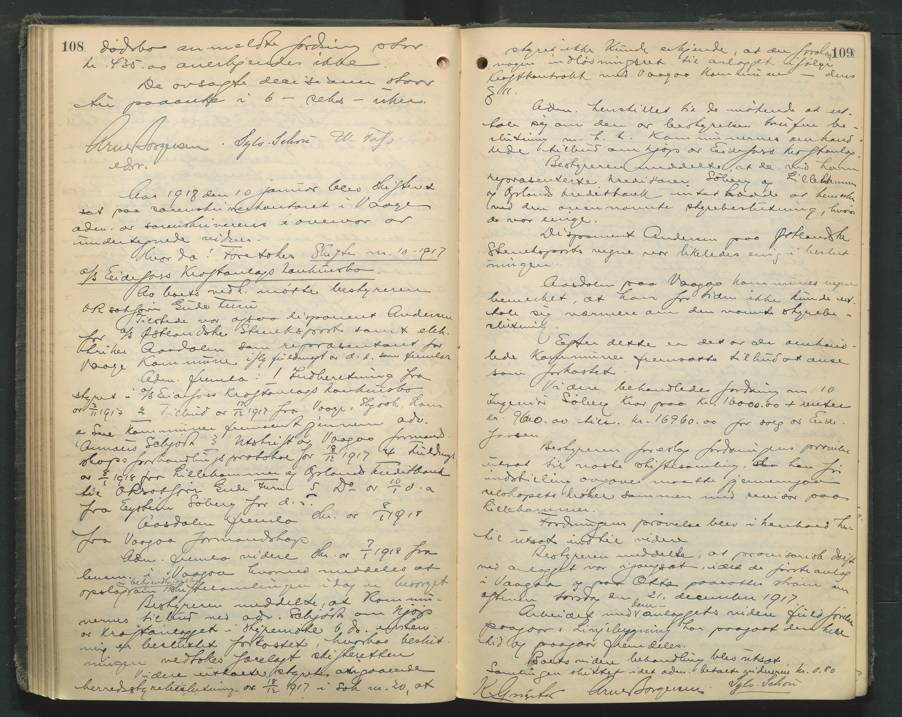 Nord-Gudbrandsdal tingrett, AV/SAH-TING-002/J/Jc/L0006: Skifteforhandlingsprotokoll, 1916-1920, p. 108-109