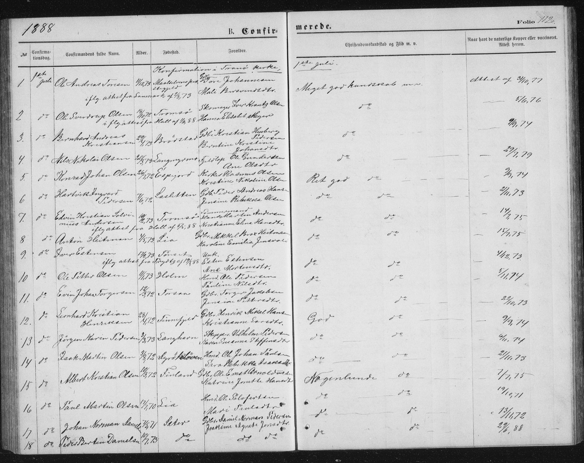 Tranøy sokneprestkontor, SATØ/S-1313/I/Ia/Iab/L0013klokker: Parish register (copy) no. 13, 1874-1896, p. 112