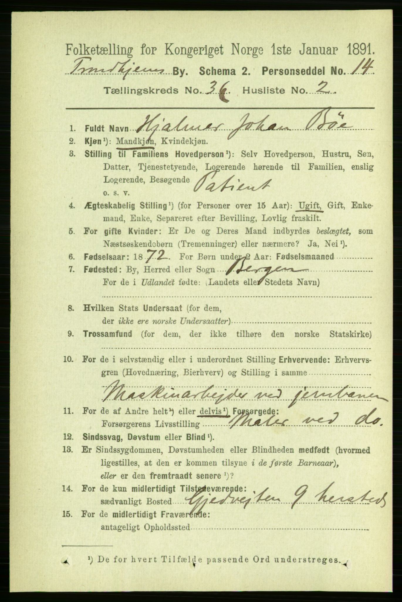 RA, 1891 census for 1601 Trondheim, 1891, p. 26949