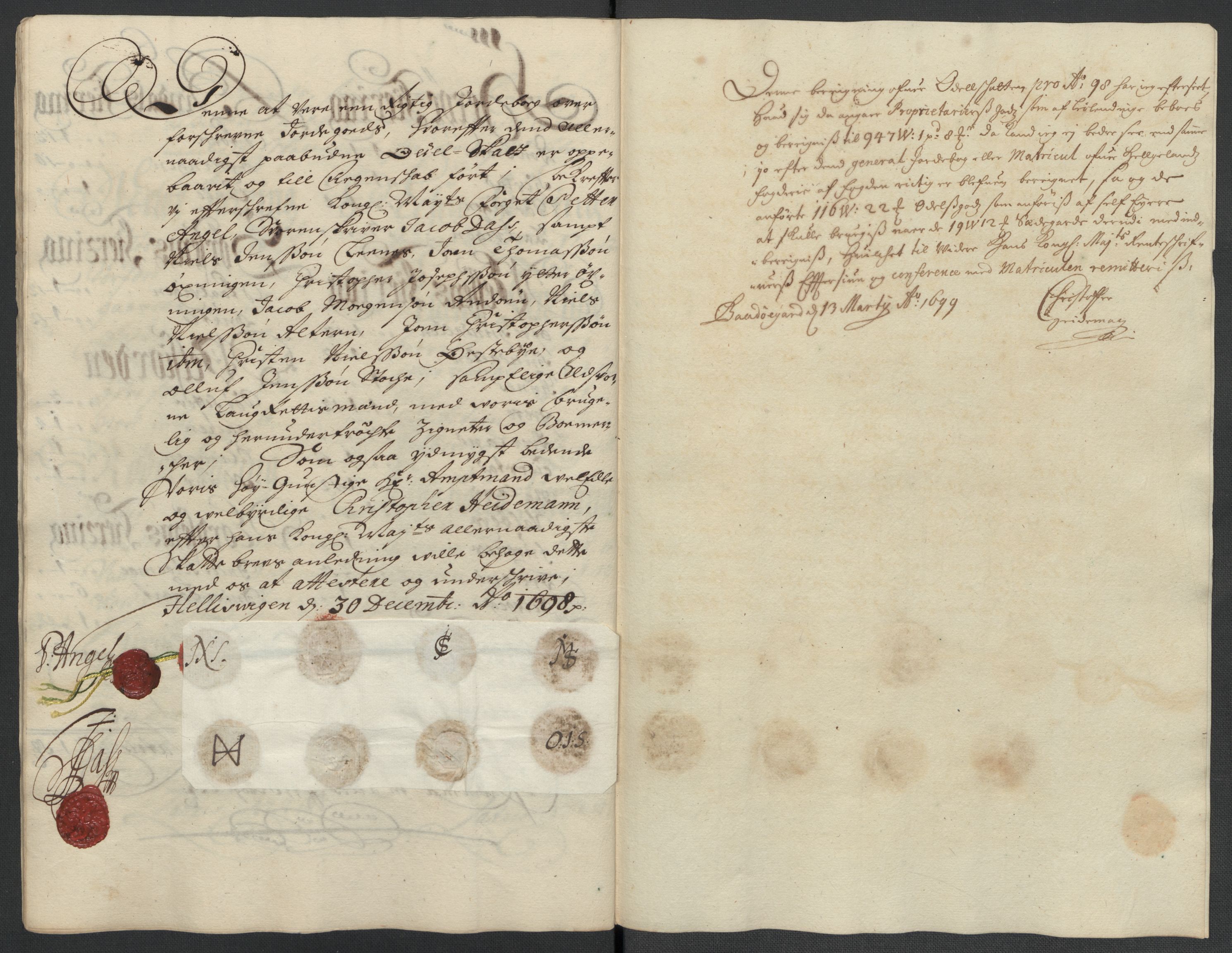 Rentekammeret inntil 1814, Reviderte regnskaper, Fogderegnskap, AV/RA-EA-4092/R65/L4506: Fogderegnskap Helgeland, 1697-1698, p. 214