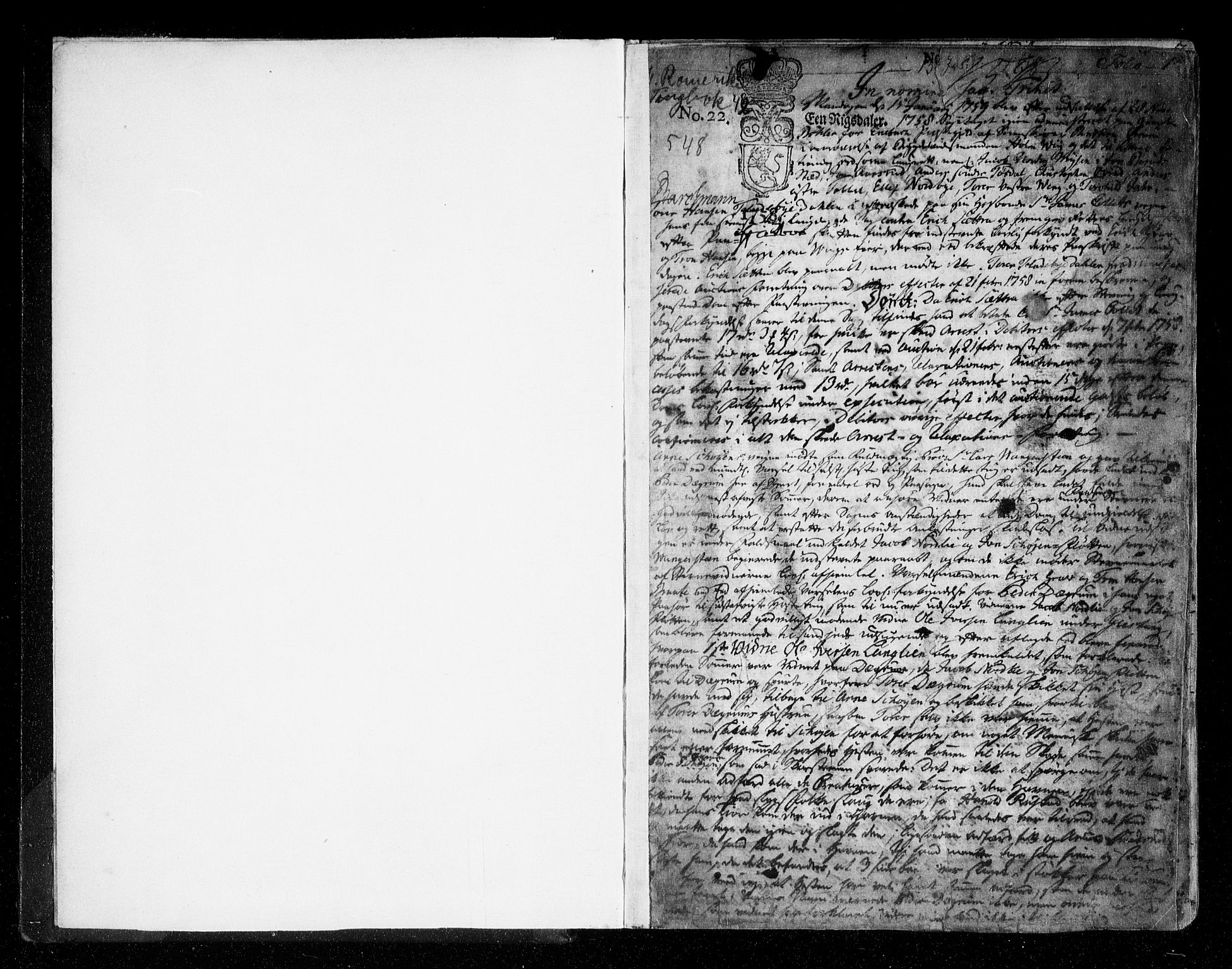 Nedre Romerike sorenskriveri, SAO/A-10469/F/Fb/L0042: Tingbok, 1759-1765, p. 0b-1a
