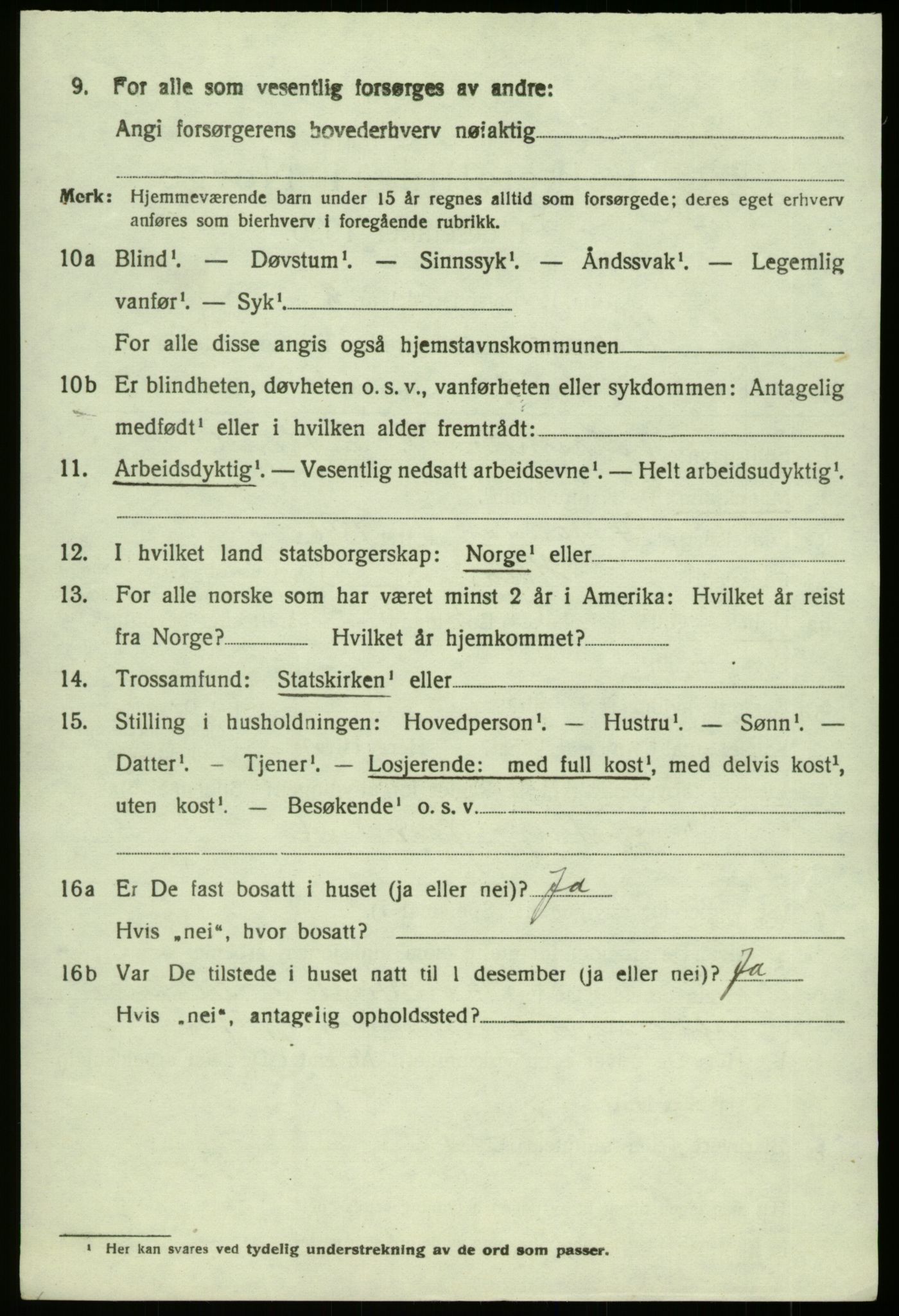 SAB, 1920 census for Hosanger, 1920, p. 1480