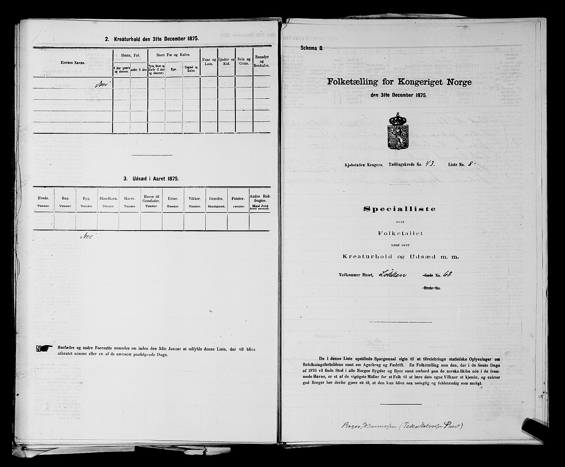 SAKO, 1875 census for 0801P Kragerø, 1875, p. 955