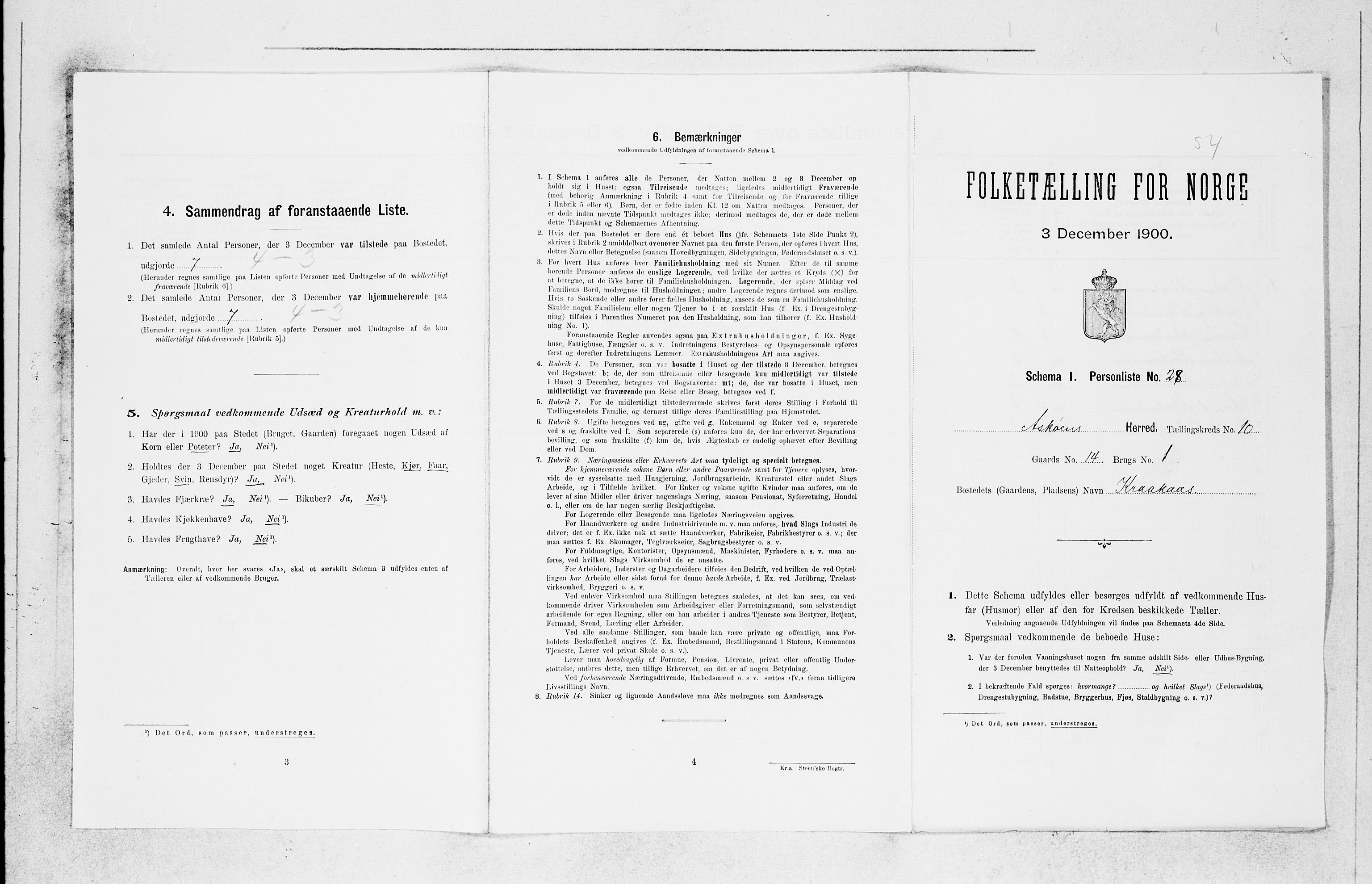 SAB, 1900 census for Askøy, 1900, p. 1357