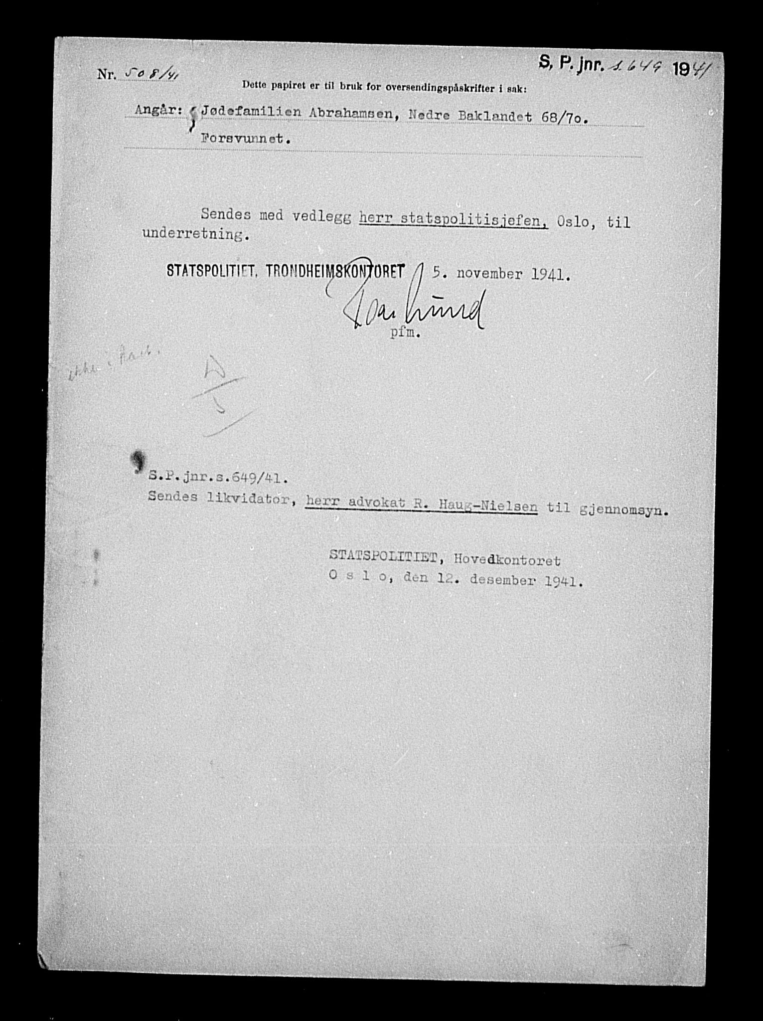 Justisdepartementet, Tilbakeføringskontoret for inndratte formuer, AV/RA-S-1564/H/Hc/Hca/L0892: --, 1945-1947, p. 14
