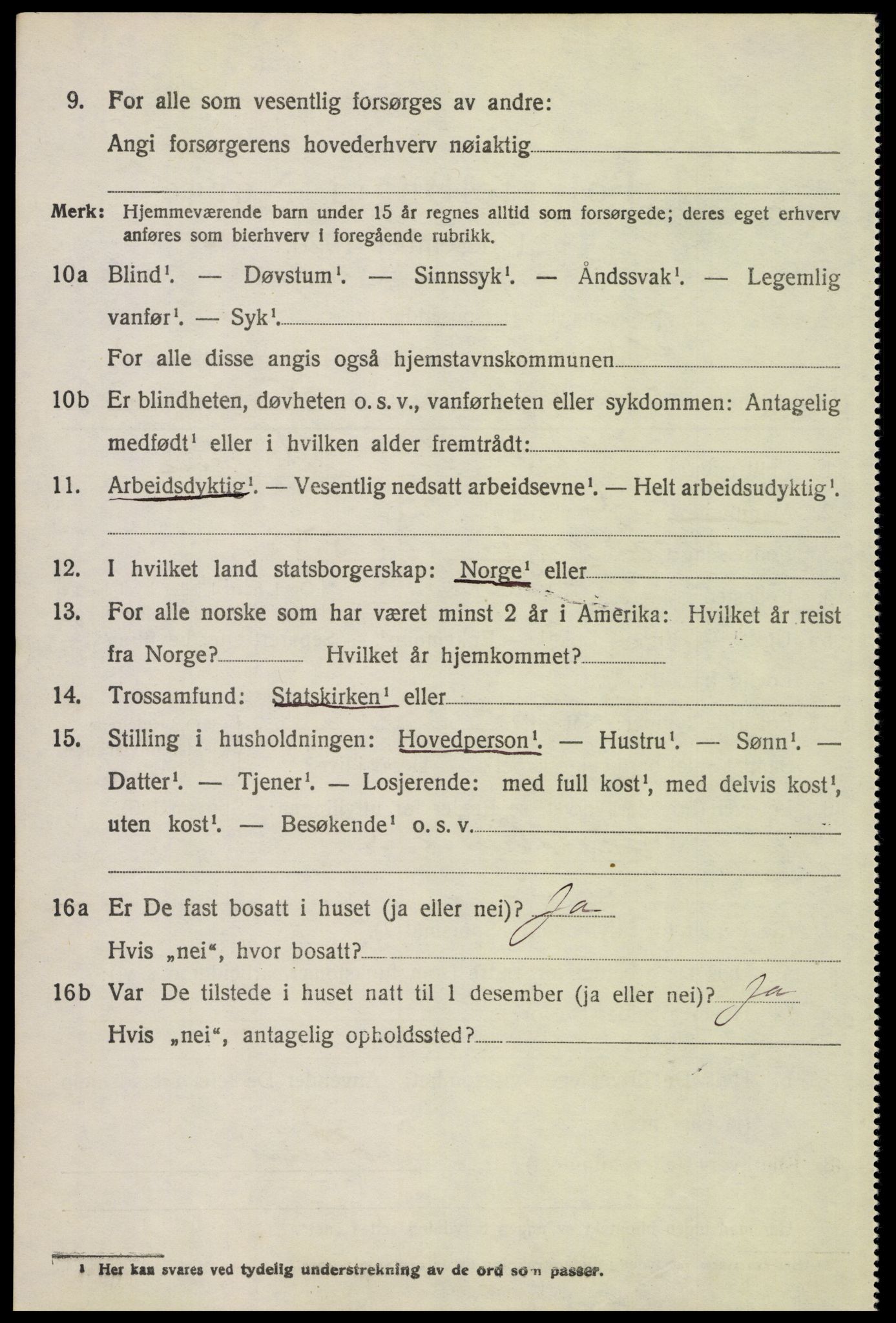 SAH, 1920 census for Tolga, 1920, p. 4332