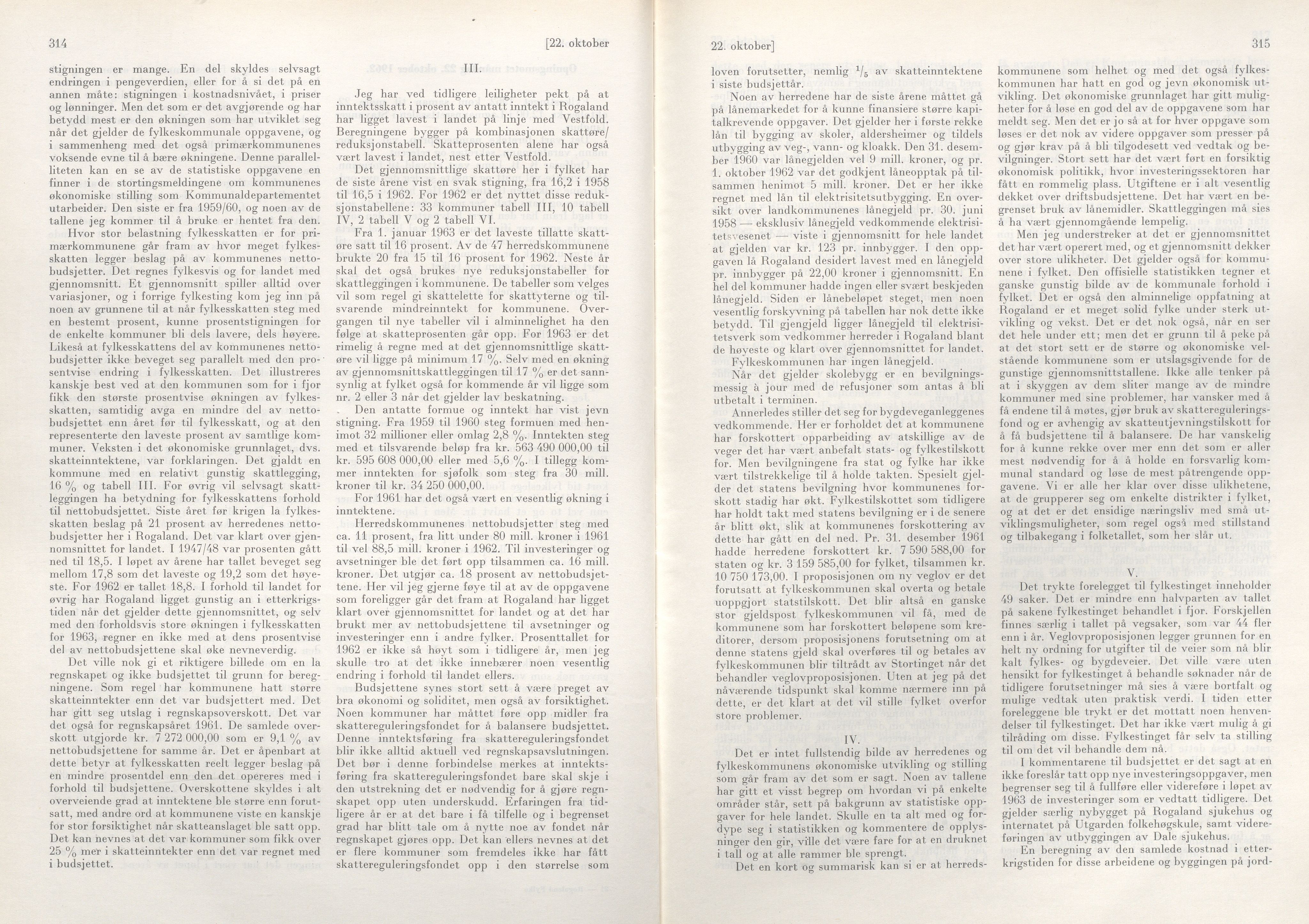 Rogaland fylkeskommune - Fylkesrådmannen , IKAR/A-900/A/Aa/Aaa/L0082: Møtebok , 1962, p. 314-315