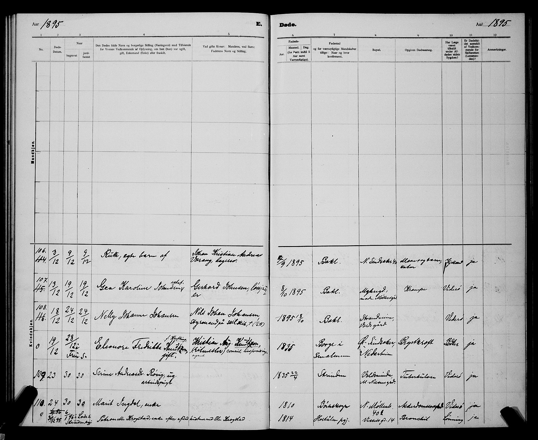 Ministerialprotokoller, klokkerbøker og fødselsregistre - Sør-Trøndelag, SAT/A-1456/604/L0224: Parish register (copy) no. 604C07, 1894-1898