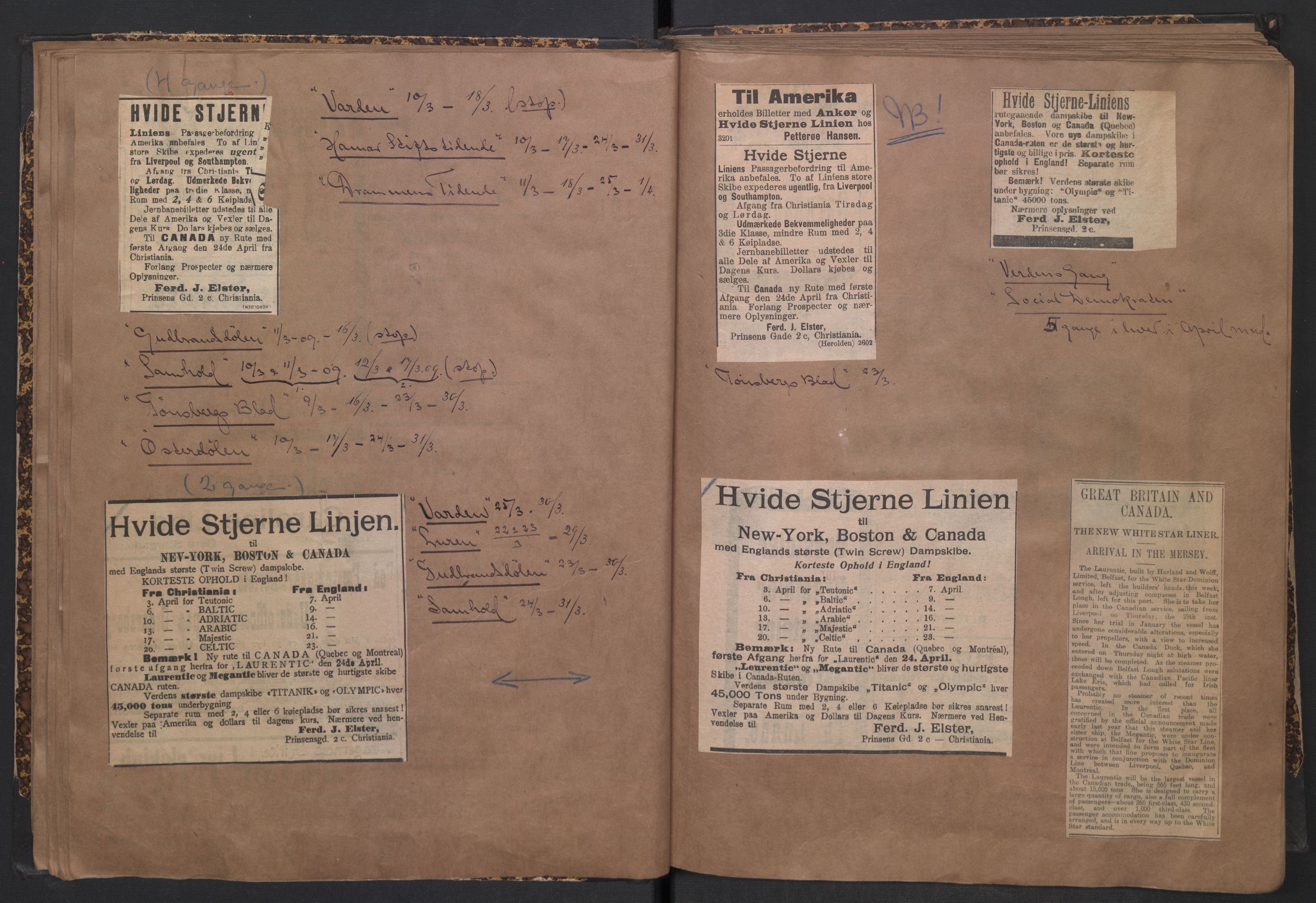 White Star-linjen, AV/SAO-PAO-0201/D/Dc/L0001: Utklippingsbok, 1909-1924, p. 22