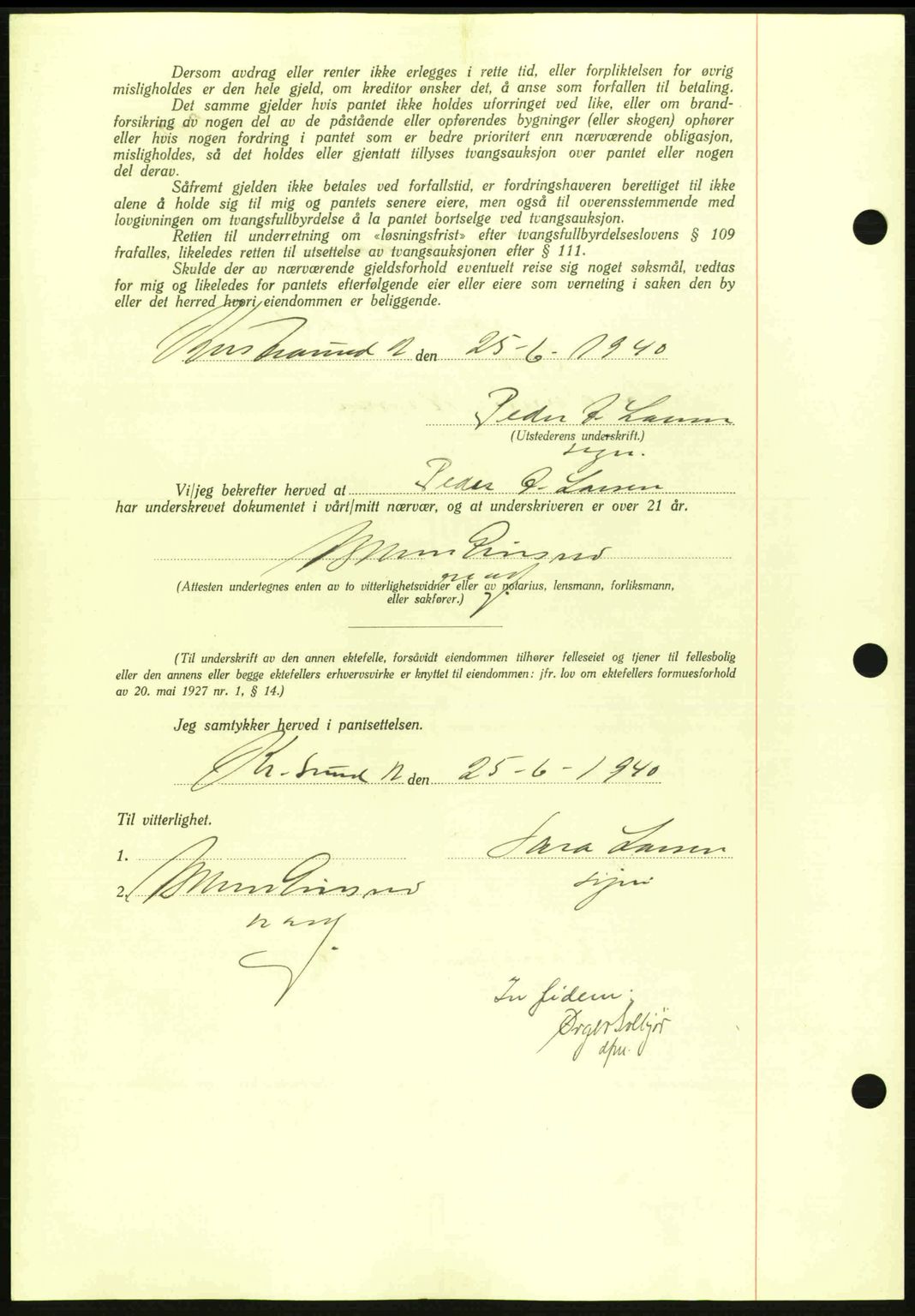 Kristiansund byfogd, AV/SAT-A-4587/A/27: Mortgage book no. 33, 1939-1941, Diary no: : 202/1940