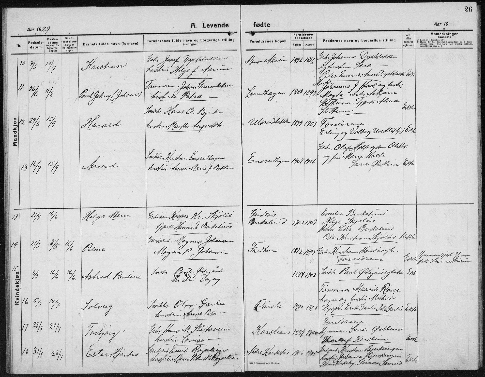 Kolbu prestekontor, AV/SAH-PREST-110/H/Ha/Hab/L0002: Parish register (copy) no. 2, 1925-1942, p. 26