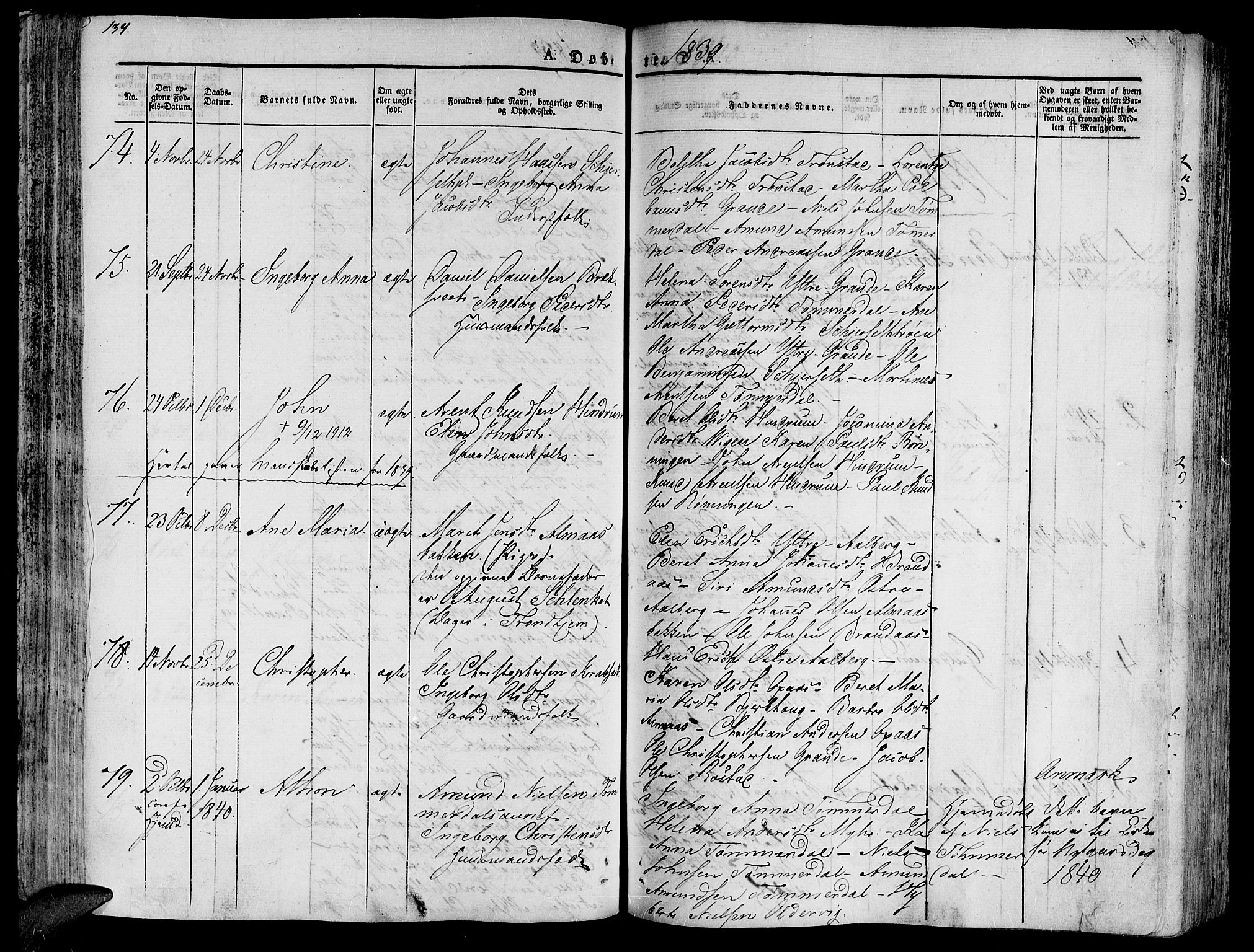 Ministerialprotokoller, klokkerbøker og fødselsregistre - Nord-Trøndelag, SAT/A-1458/701/L0006: Parish register (official) no. 701A06, 1825-1841, p. 137