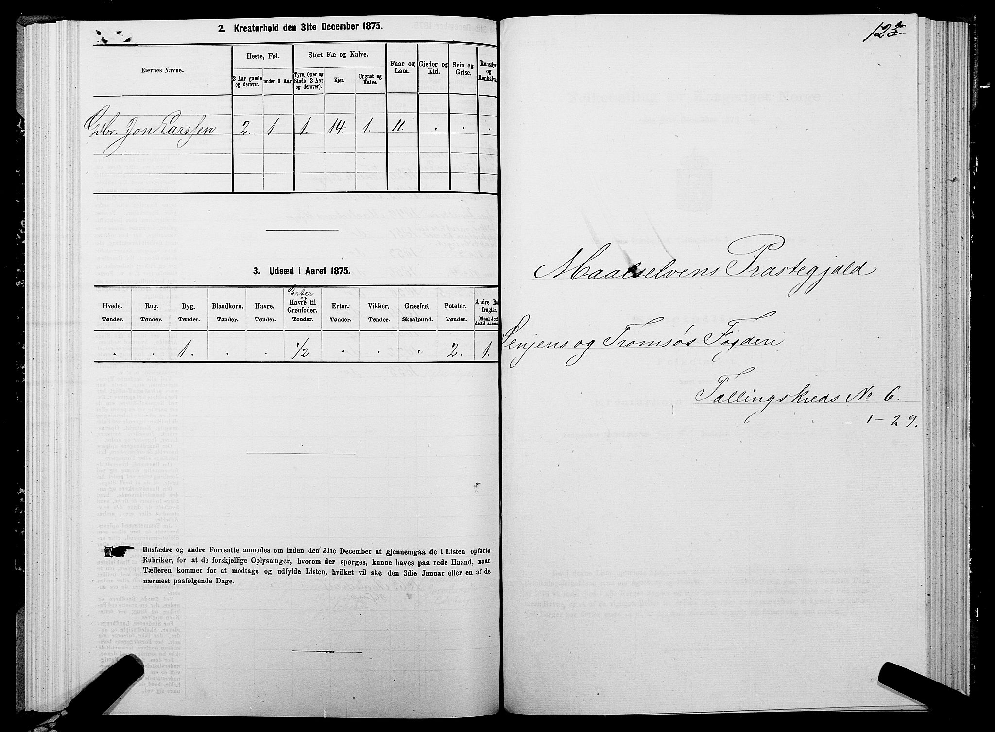 SATØ, 1875 census for 1924P Målselv, 1875, p. 3123