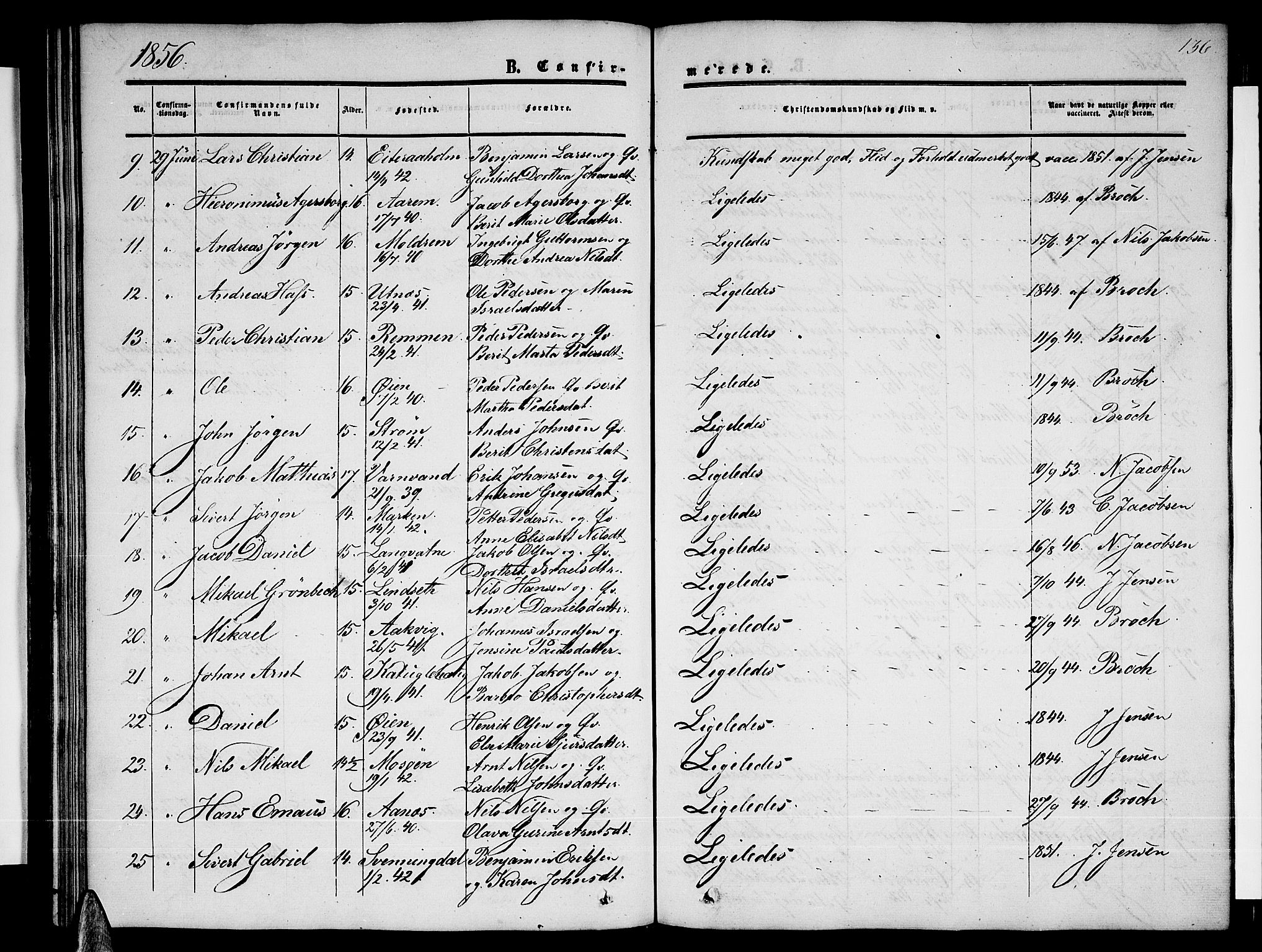 Ministerialprotokoller, klokkerbøker og fødselsregistre - Nordland, SAT/A-1459/820/L0301: Parish register (copy) no. 820C03, 1851-1858, p. 136