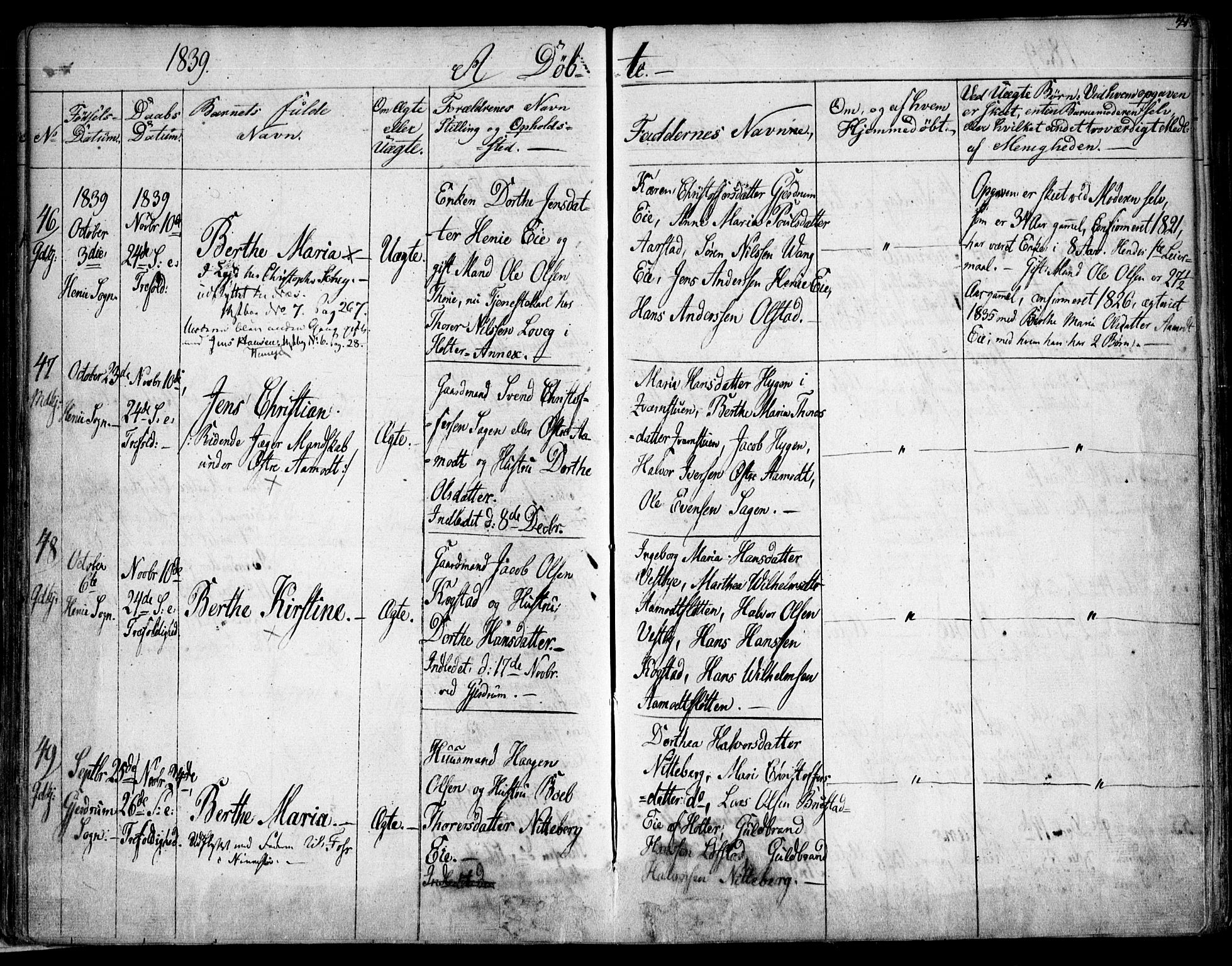 Gjerdrum prestekontor Kirkebøker, SAO/A-10412b/F/Fa/L0005: Parish register (official) no. I 5, 1835-1845, p. 41