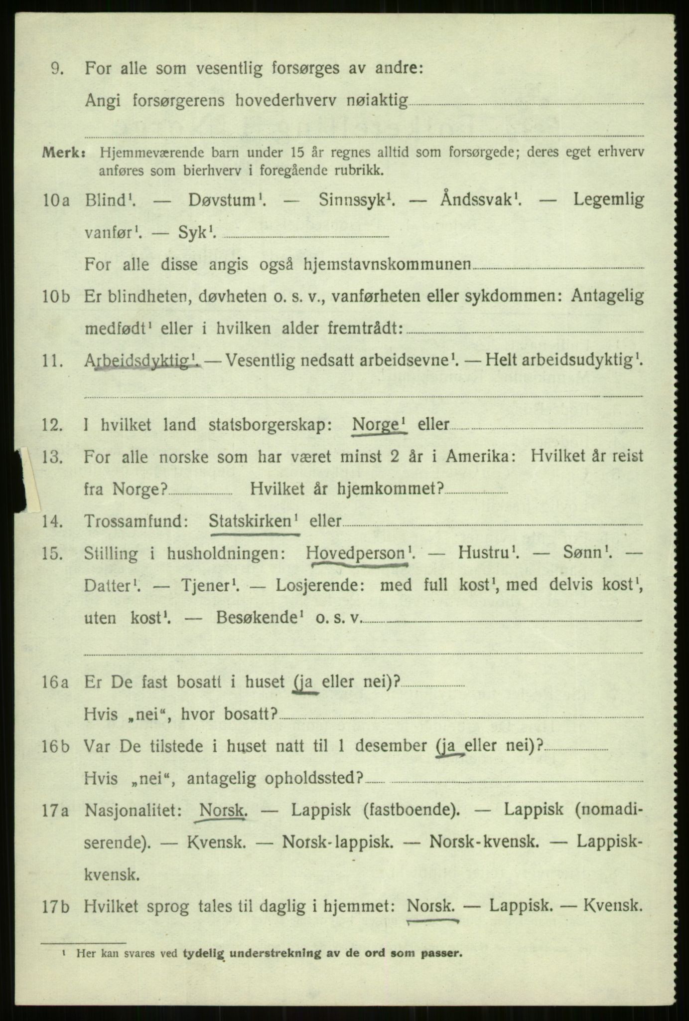 SATØ, 1920 census for Balsfjord, 1920, p. 4157