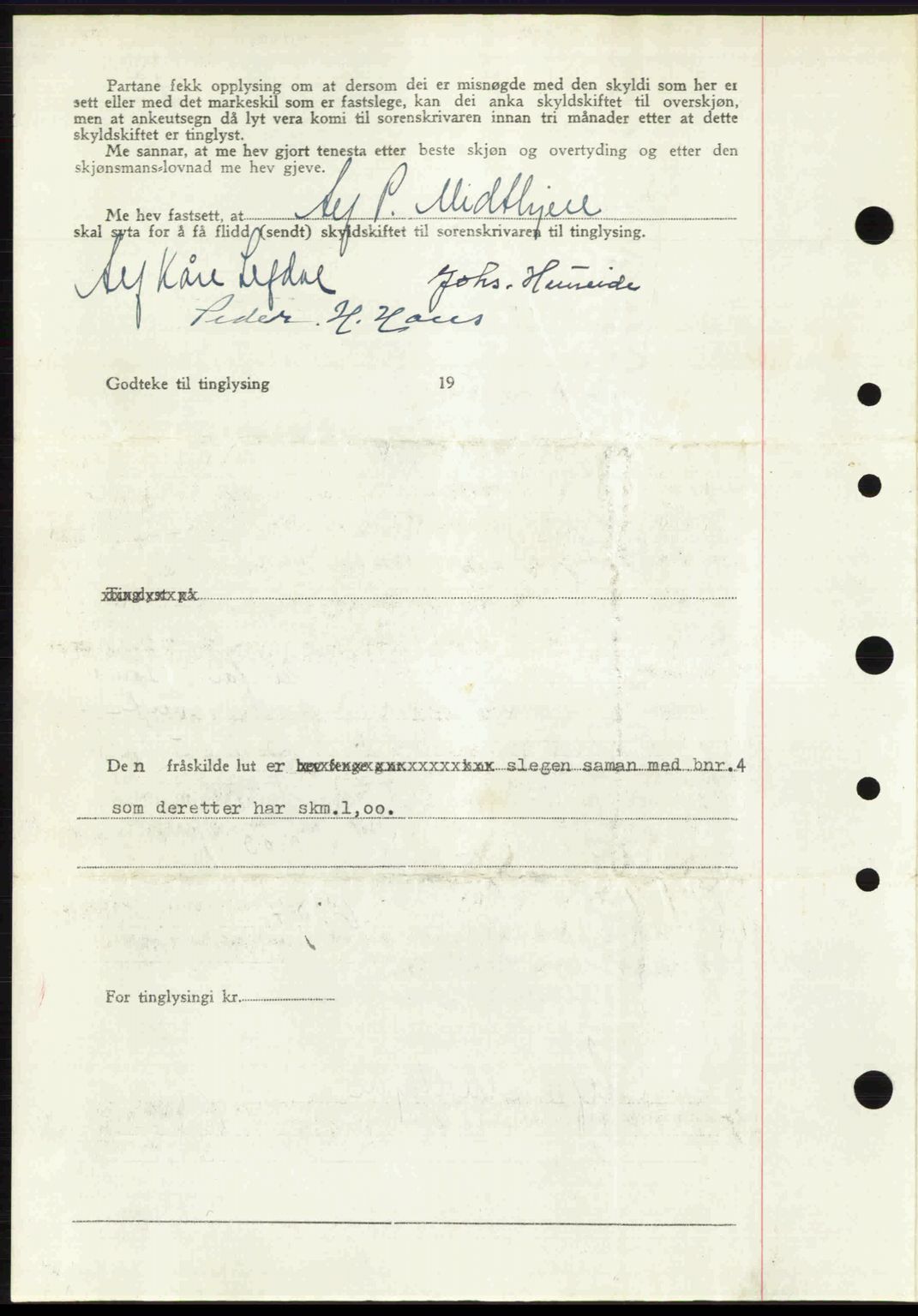 Nordfjord sorenskriveri, SAB/A-2801/02/02b/02bj/L0016a: Mortgage book no. A16 I, 1949-1950, Diary no: : 53/1950