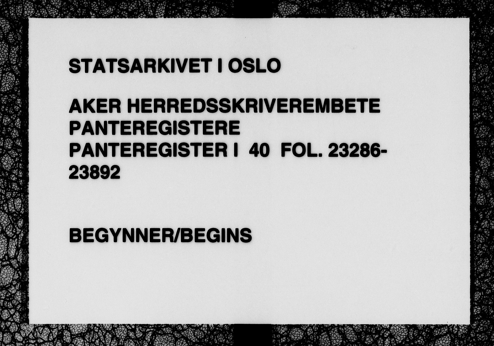 Aker herredsskriveri, SAO/A-10896/G/Ga/Gab/Gaba/L0040: Mortgage register no. I 40, 1917-1950
