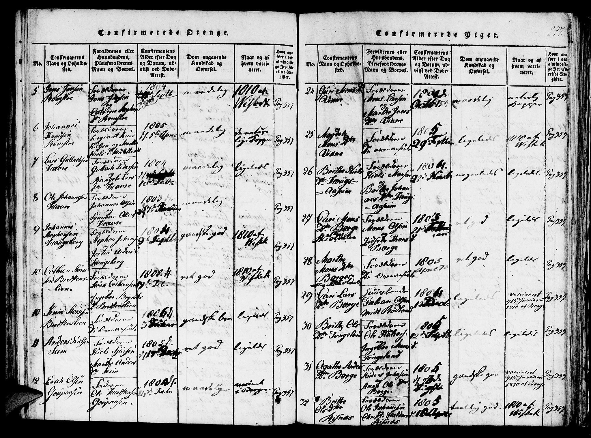 Haus sokneprestembete, AV/SAB-A-75601/H/Haa: Parish register (official) no. A 12, 1816-1821, p. 247